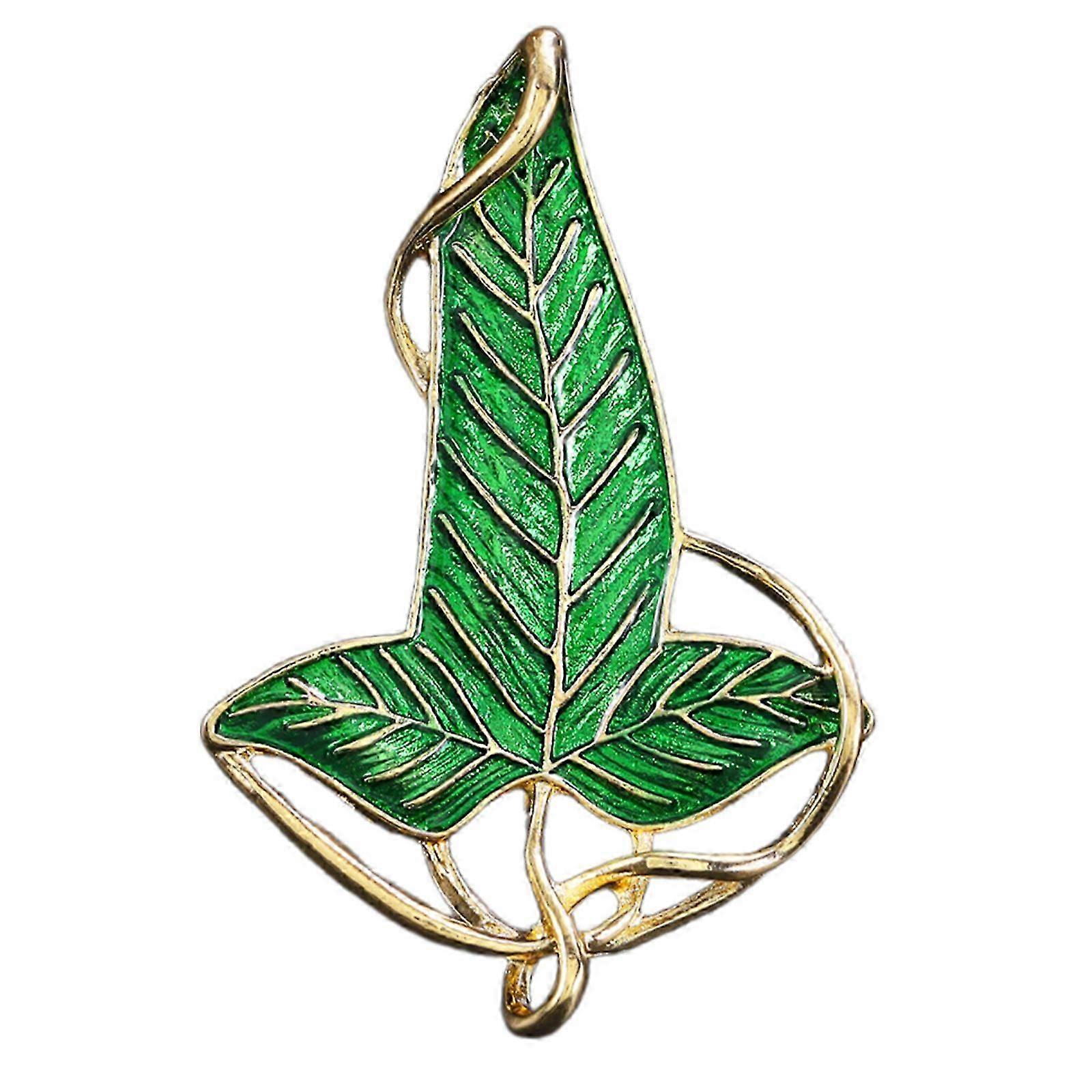Leaf Badge Pin for Classical Style Outfits
