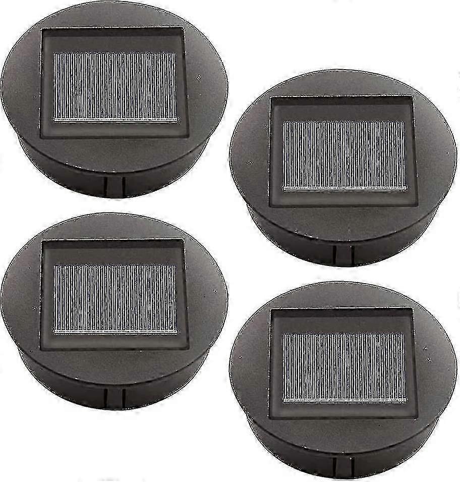 4 Pieces Replacement Solar Lights With Led Bulbs, Solar Top Lights Replacement, Led Solar Panel Lantern Cover