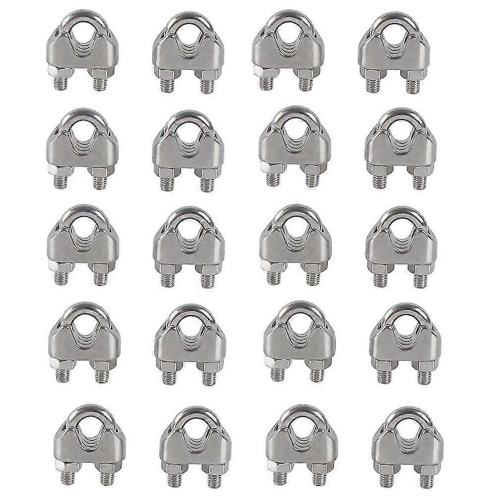 M3ケーブルタイUスターラップボルトケーブルクリップ304ステンレス鋼ケーブルクランプサドルロープクリップ20pcs
