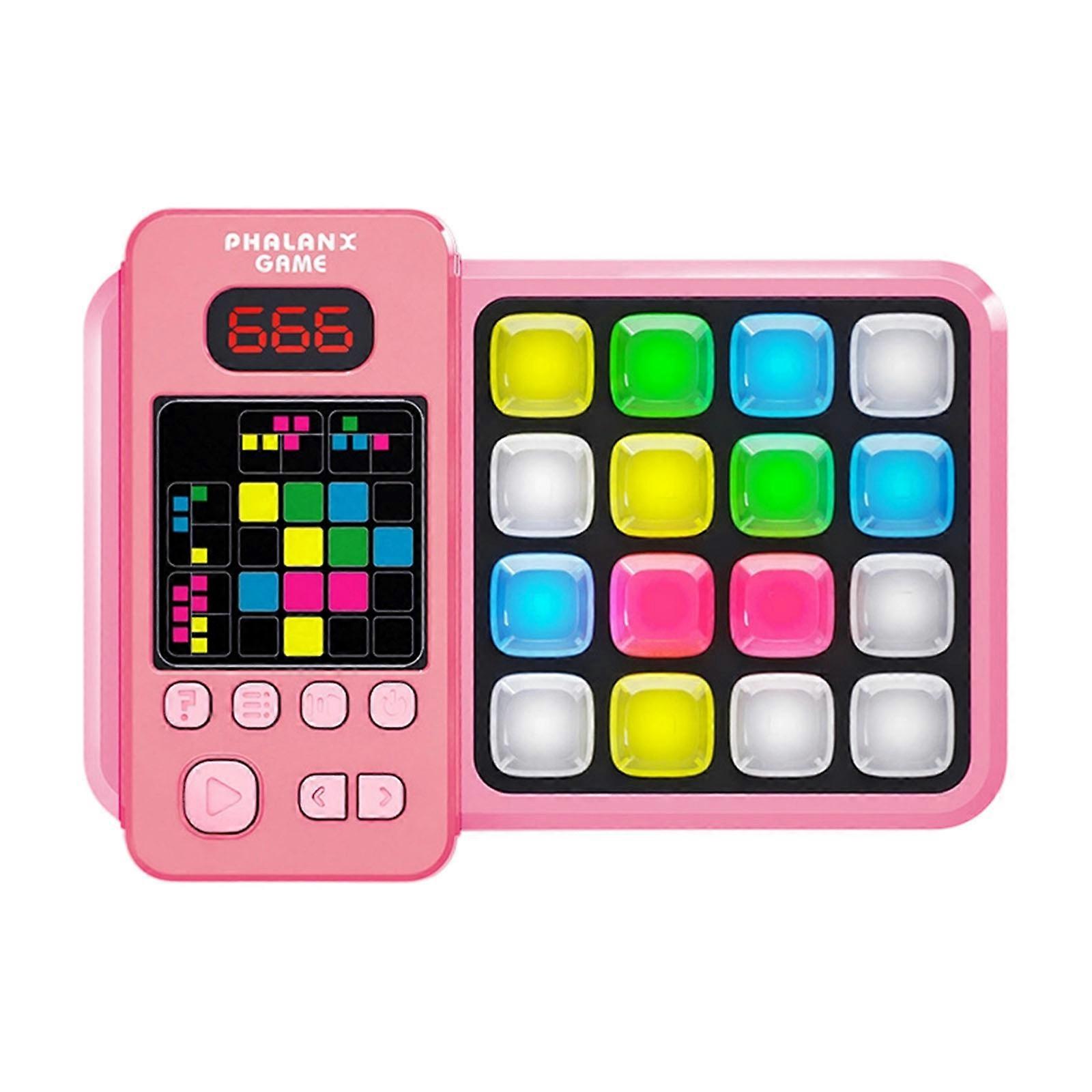 Interactive Cognitive Skill Enhancer Portable Mind Teaser Game 400+ Challenges Family Friendly Educational Gift  pink