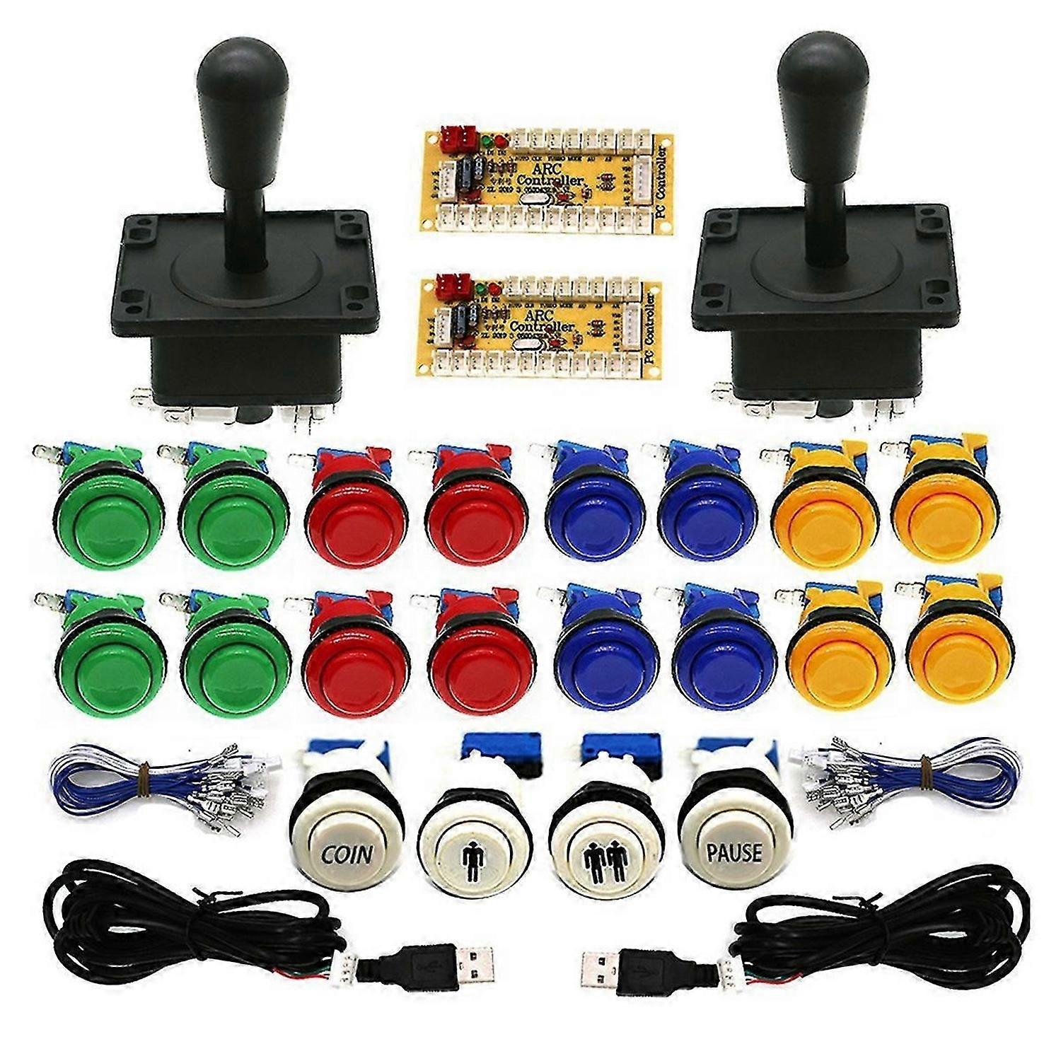 For Arcade Game DIY Kit USB Board Controller for Pc Zero Delay US Style 8 Way Joystick C