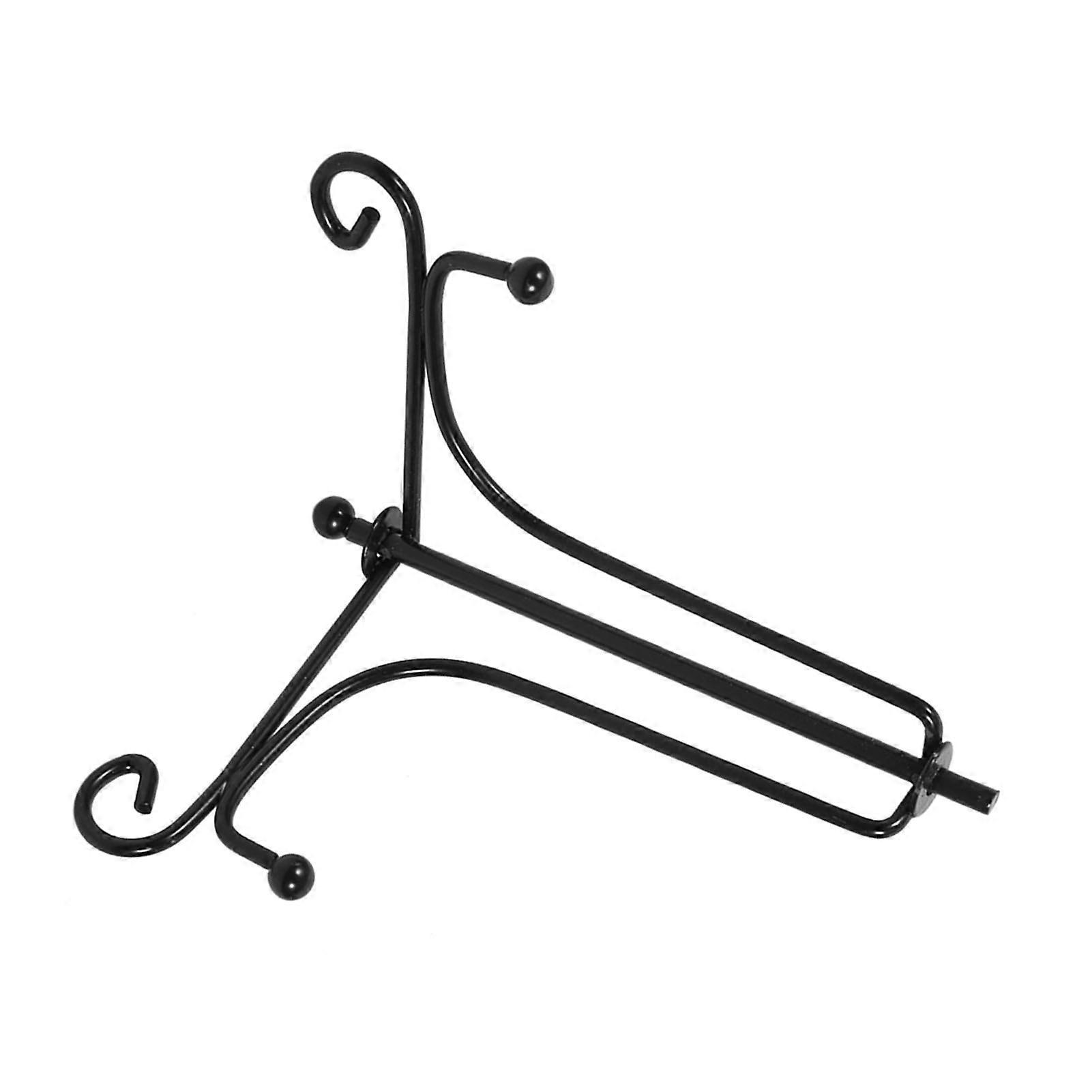 4" Black Iron Display Easel Stand for Plates Photos Artwork