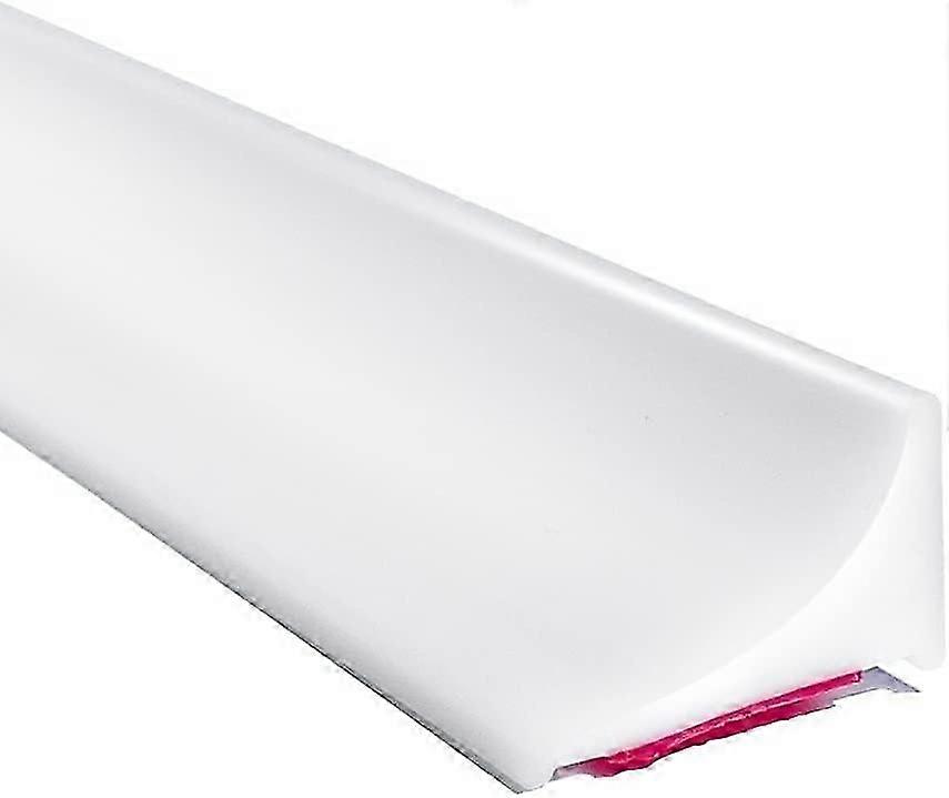 39inch/1m White Shower Barrier And Silicone Retention System, Anti-overflow Shower Threshold Dam Self-adhesive Rubber Water Bar