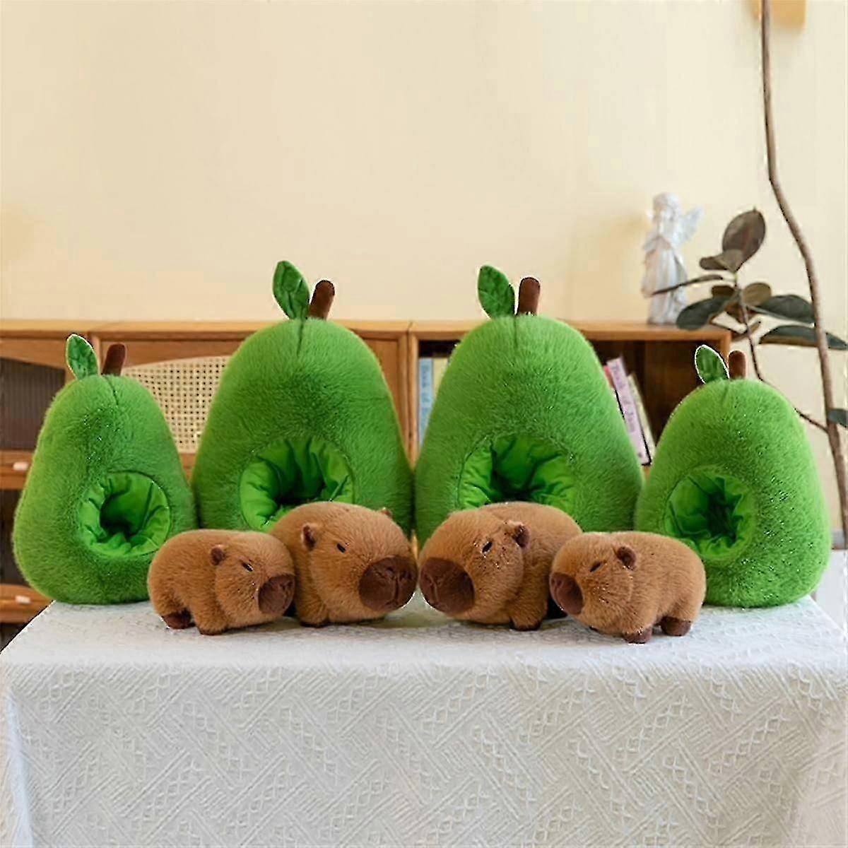 Avocado Capybara Plush Toy Realistic Capybara Stuffed Animal Soft Stuffed Capybara Avocado Food Plu