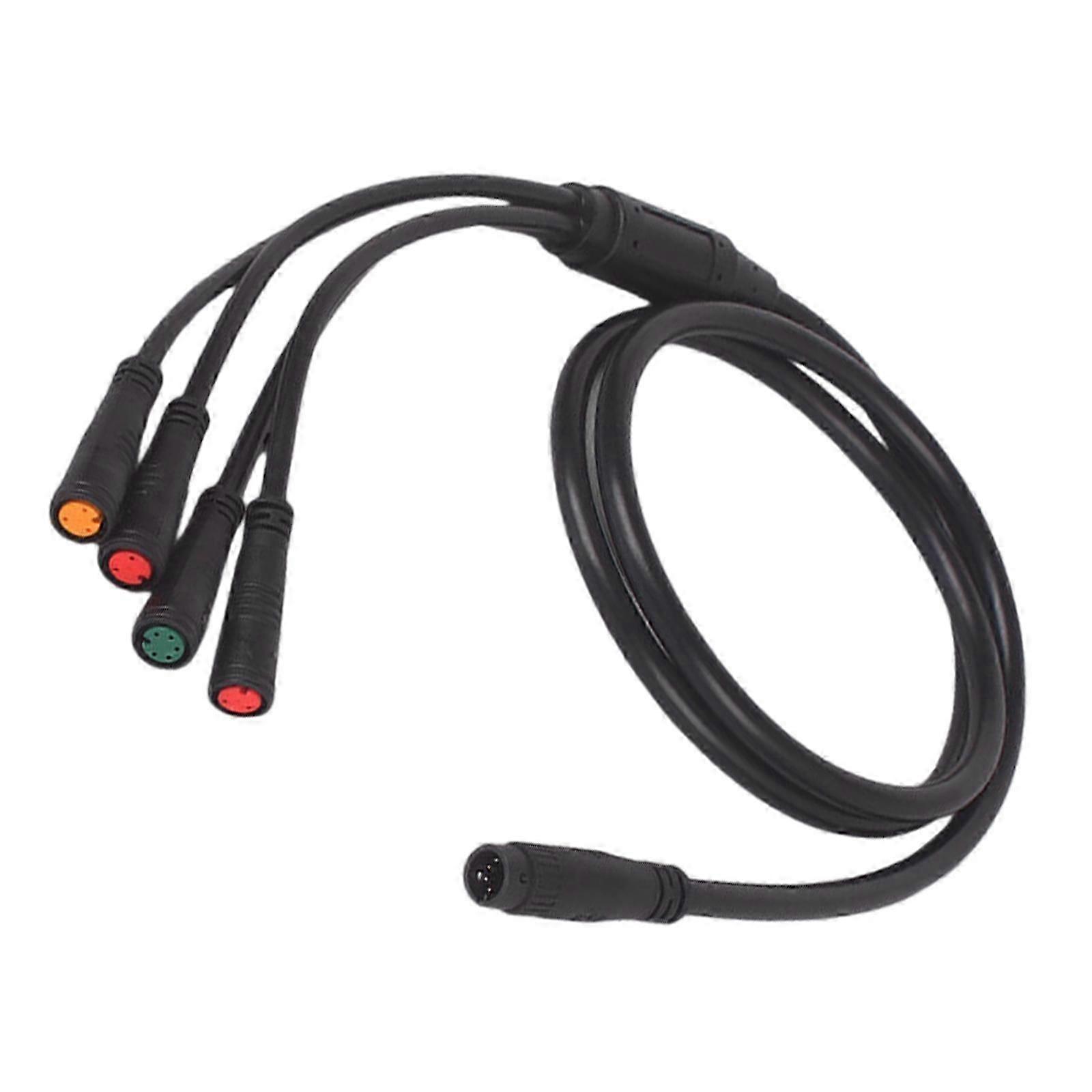 Electric bike Julet type connector 1 to 4 main cable Waterproof cable 105cm