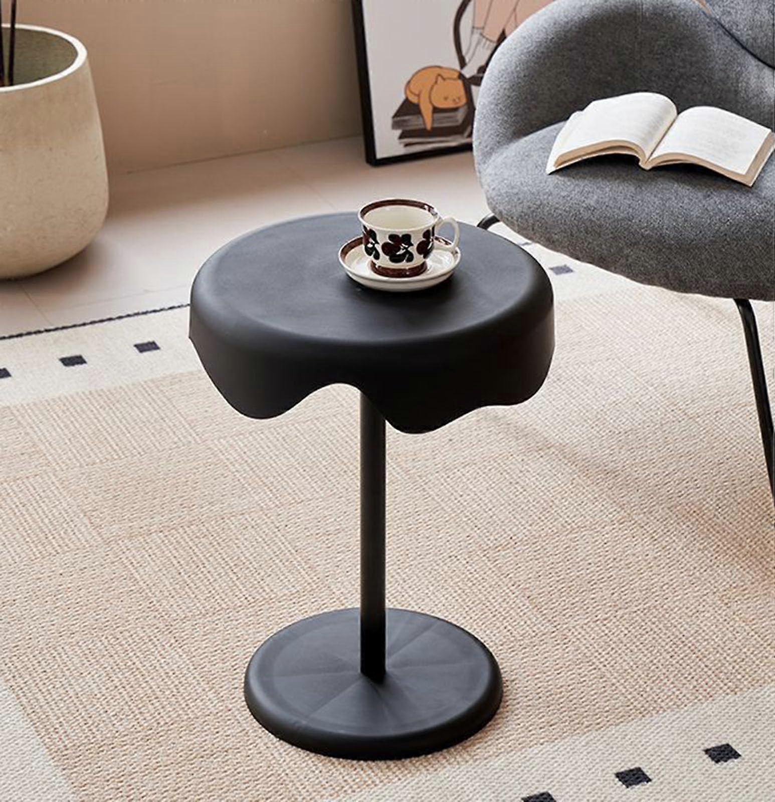 Small Round Side Table, Modern Round Accent Table, Living Room/Bedroom, Balcony/Office, SpaceSaving
