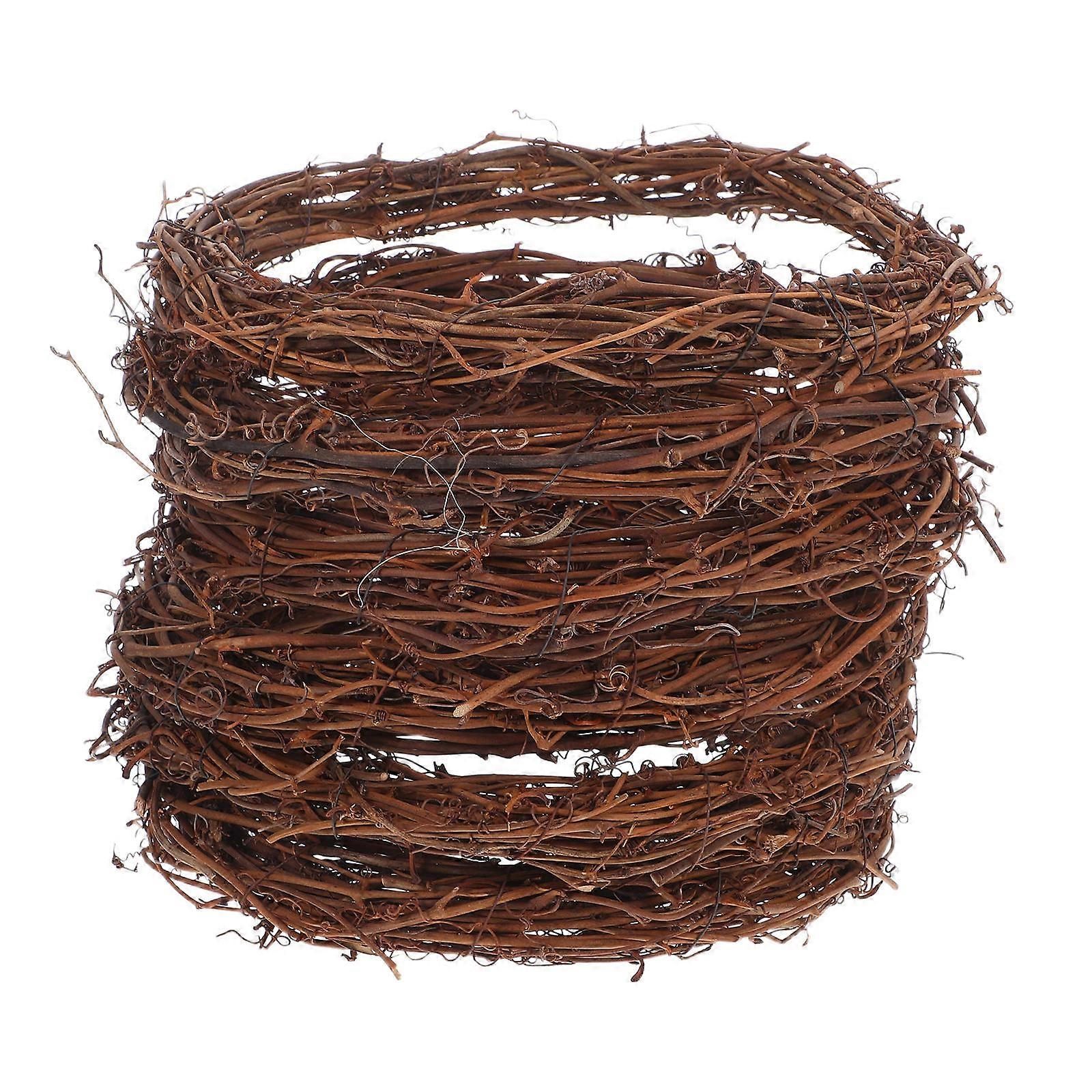 Brown Rattan Wreath Form for DIY Use 18Pcs Craft Supplies