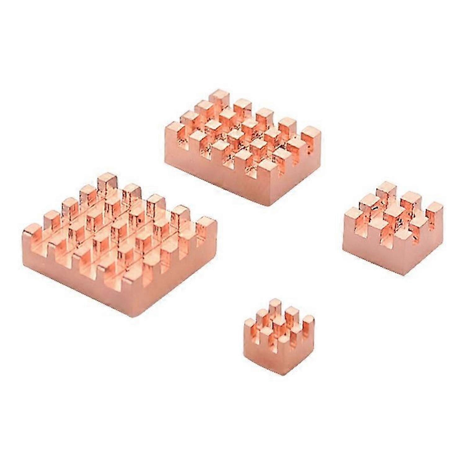 2Set Heat Sink Metal Copper Heatsink Pad for Raspberry Pi 4 Model B