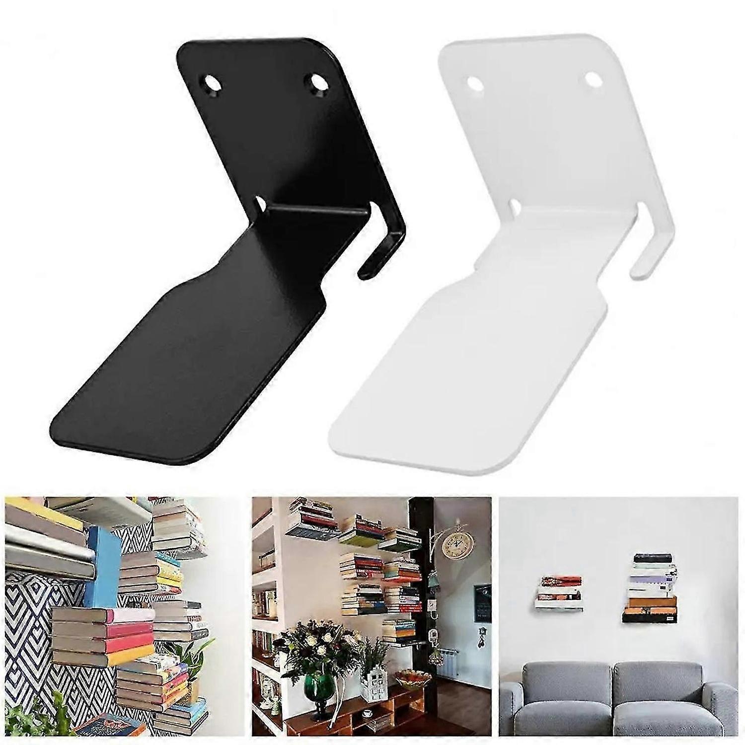 Stainless Steel Bookshelf Heavy-duty Stylish Floating Bookshelf Set,A