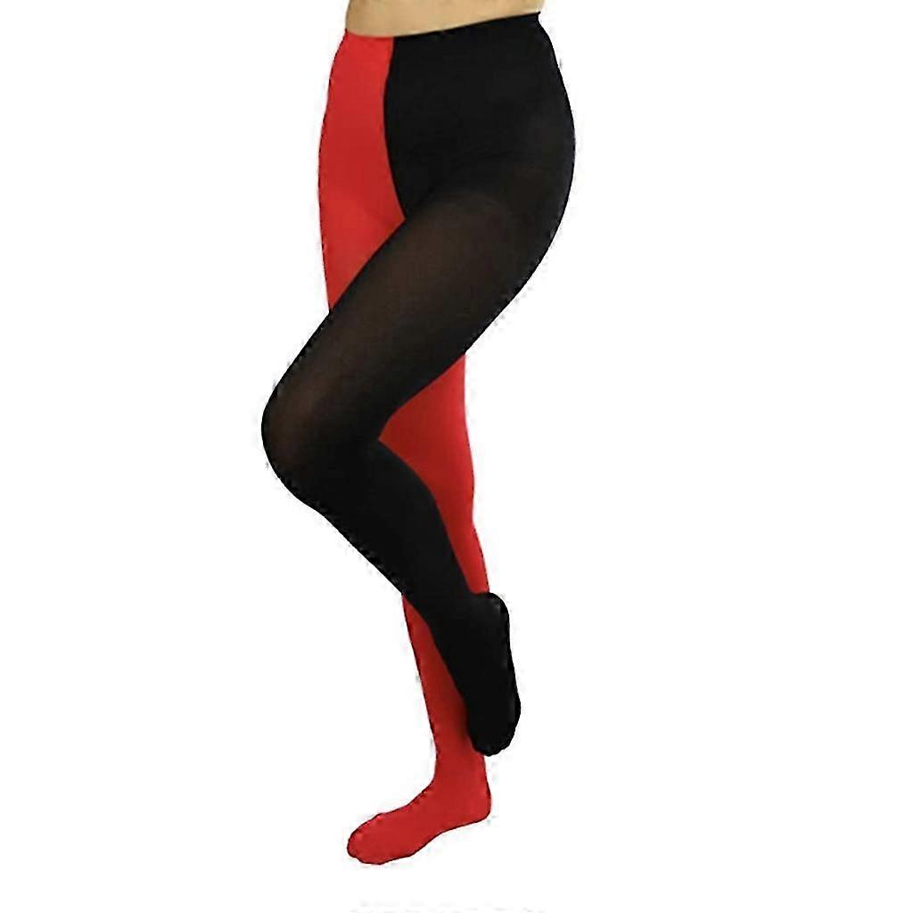 Color Block Tights with Elastic Fabric for Halloween Christmas Cosplay and Daily Wear