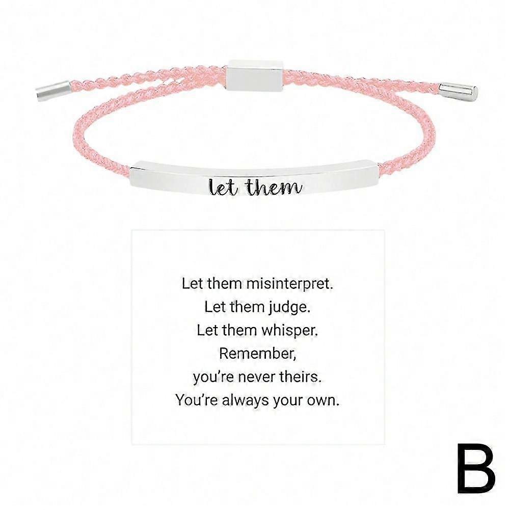Let Them Tube Bracelet Motivational Tube Bracelet Friendship Gift