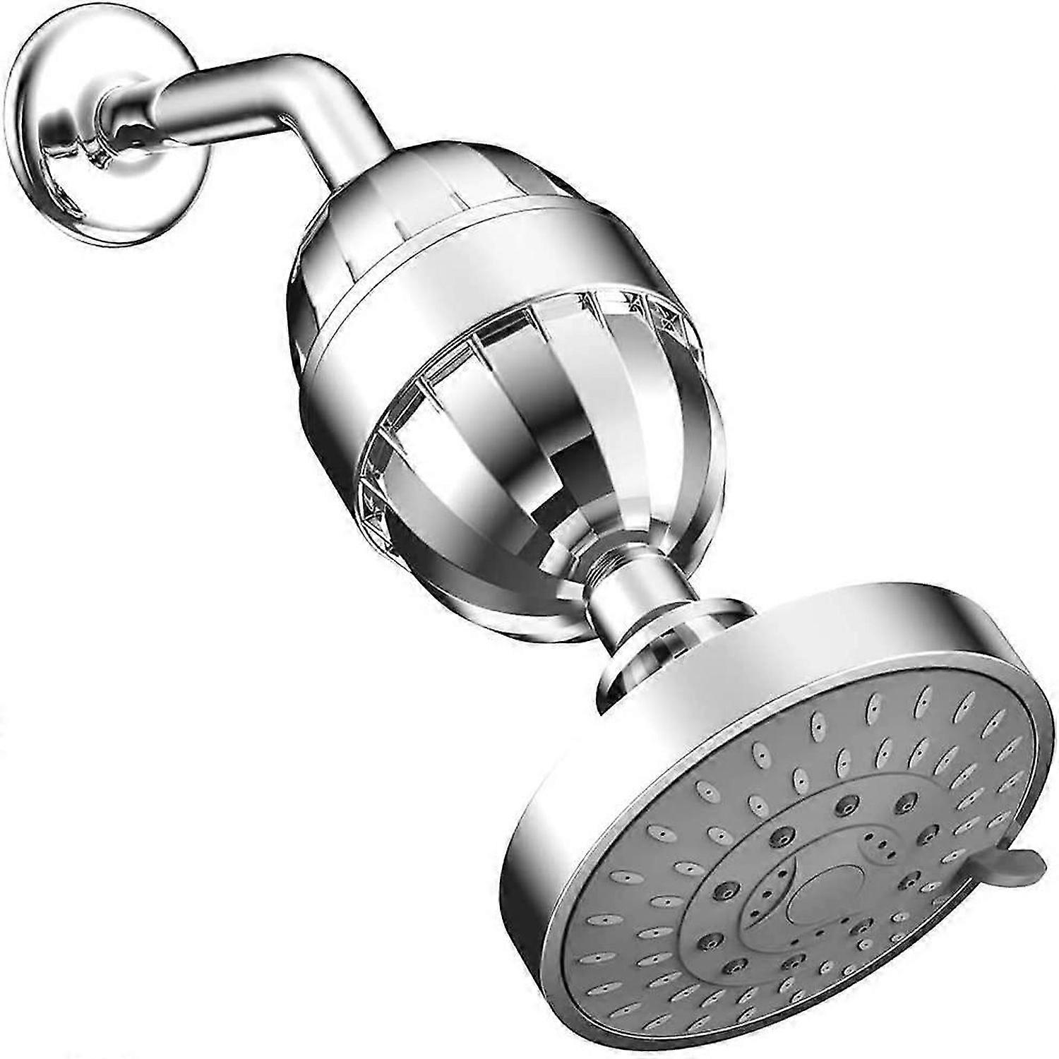 High Output Shower Head with Multi-Stage Shower Filter, Hard Water Filter