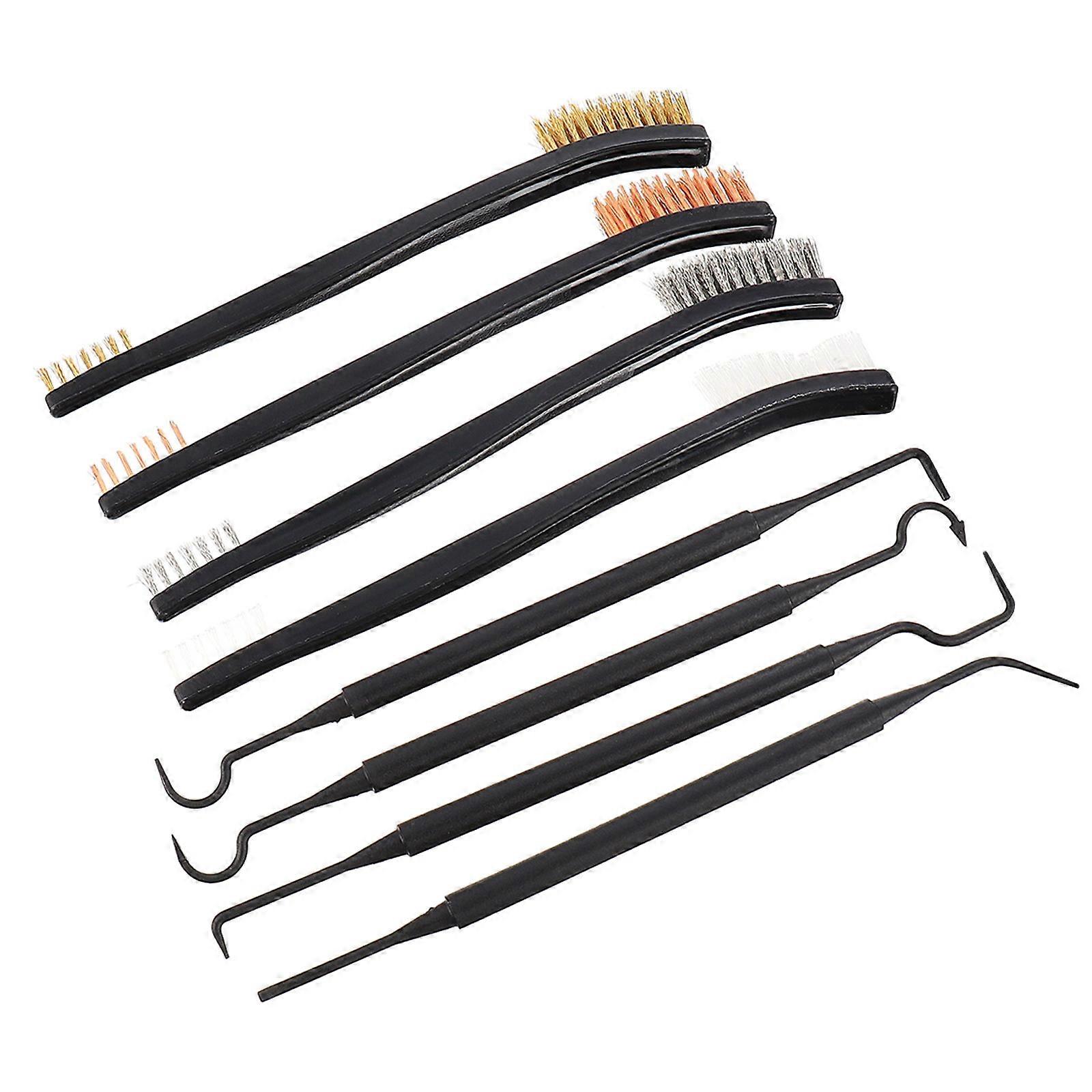 Brass Bristle Wire Brush Set Nylon Double Head Brush for Machine 8Pcs