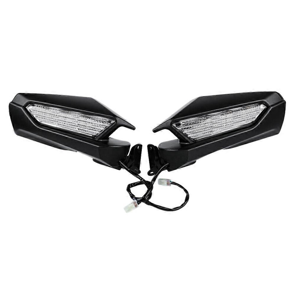 1Pair Motorcycle Rearview Mirror with LED Turn Signal Lights for Honda Goldwing GL1800 2018-2020 Reversing Side Mirror