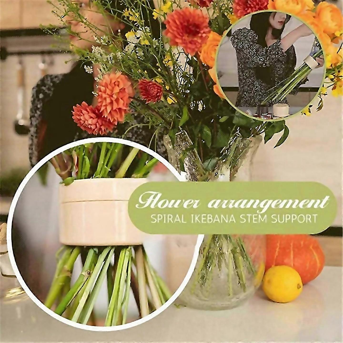 For Spiral Stem Support Plastic Flower Insertion