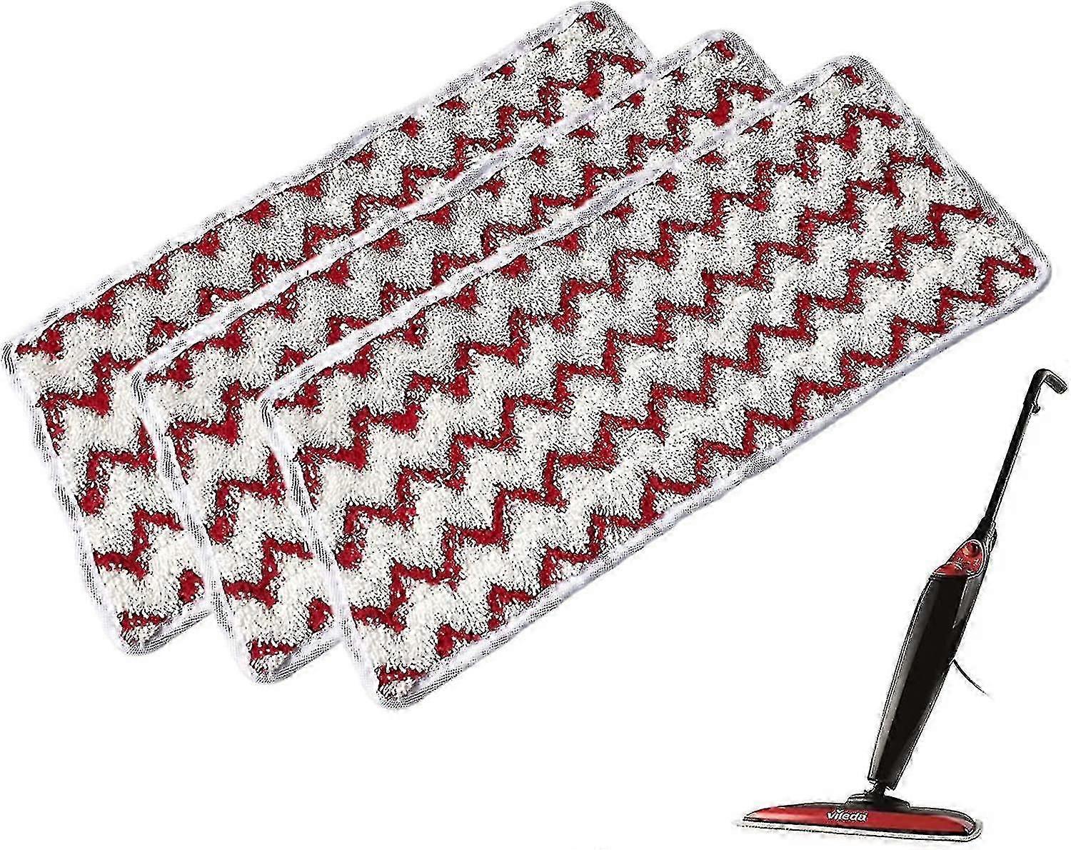 Ersatz 5 Stück wiederverwendbare Mikrofaser-Dampfmopp-Pads, kompatibel mit Vileda Steam Xxl Dampfmopp