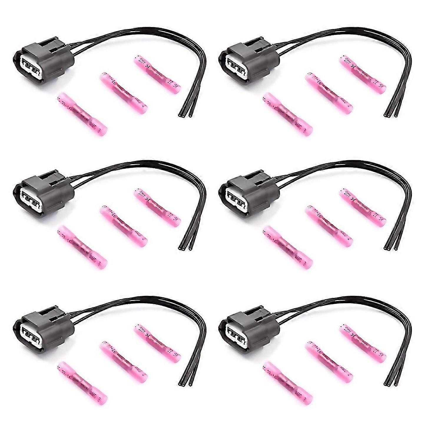 For 6pc Ignition Coil Wire Harness Plug For