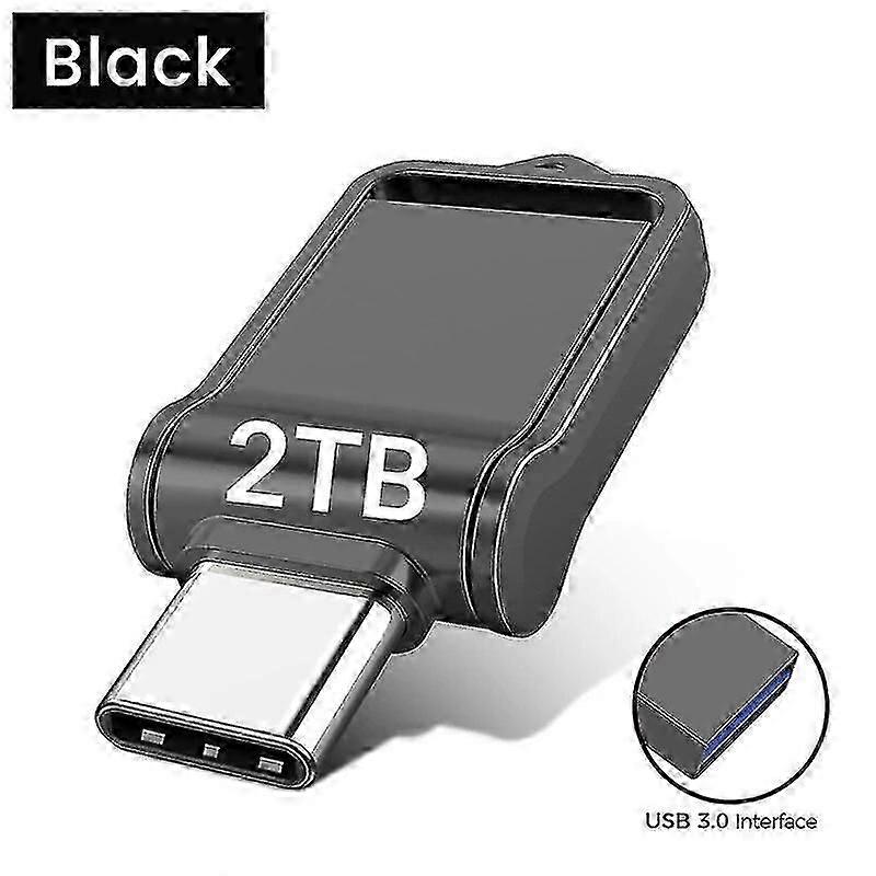 Metal USB 3.0 2TB Pen Drive USB C Port Fast 1TB U Disk Mini αδιάβροχο Flash Drive 2TB Memory Stick για το τηλέφωνο PC MacBook ~ 21618