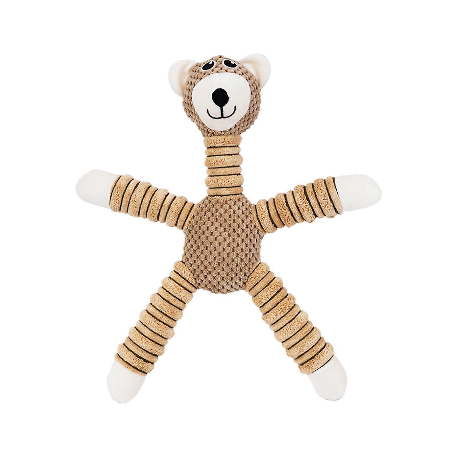 Chew Bones for Aggressive Chewers, Dog Teething Rings & Squeaky Toys Bundle, Durable Leather Dog Entertainment for Puppies & Dogs