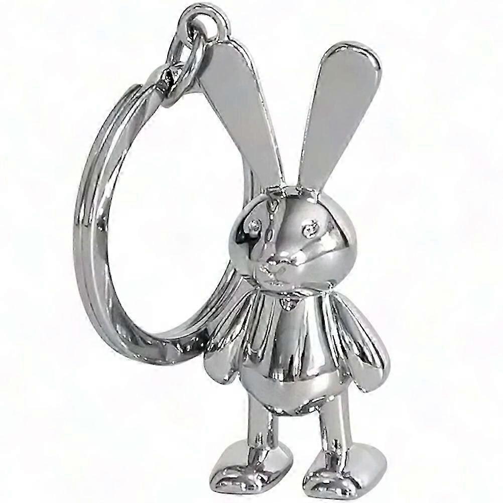 Bunny Keychain, Metal Rabbit Key Ring, Cartoon Rabbit Pendant ...