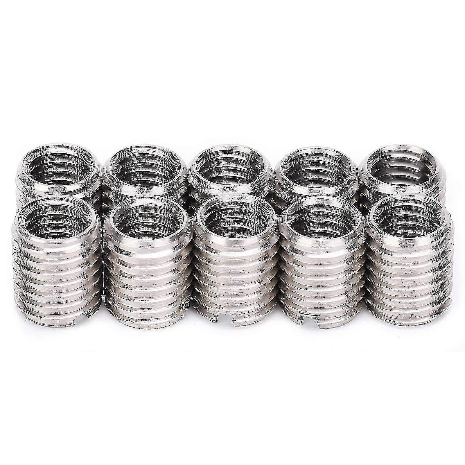 10 Pieces Insert Nut Thread Repair Sleeve Threaded Socket Screw Reducing Conversion Tool M8 Female M10 Male-CE