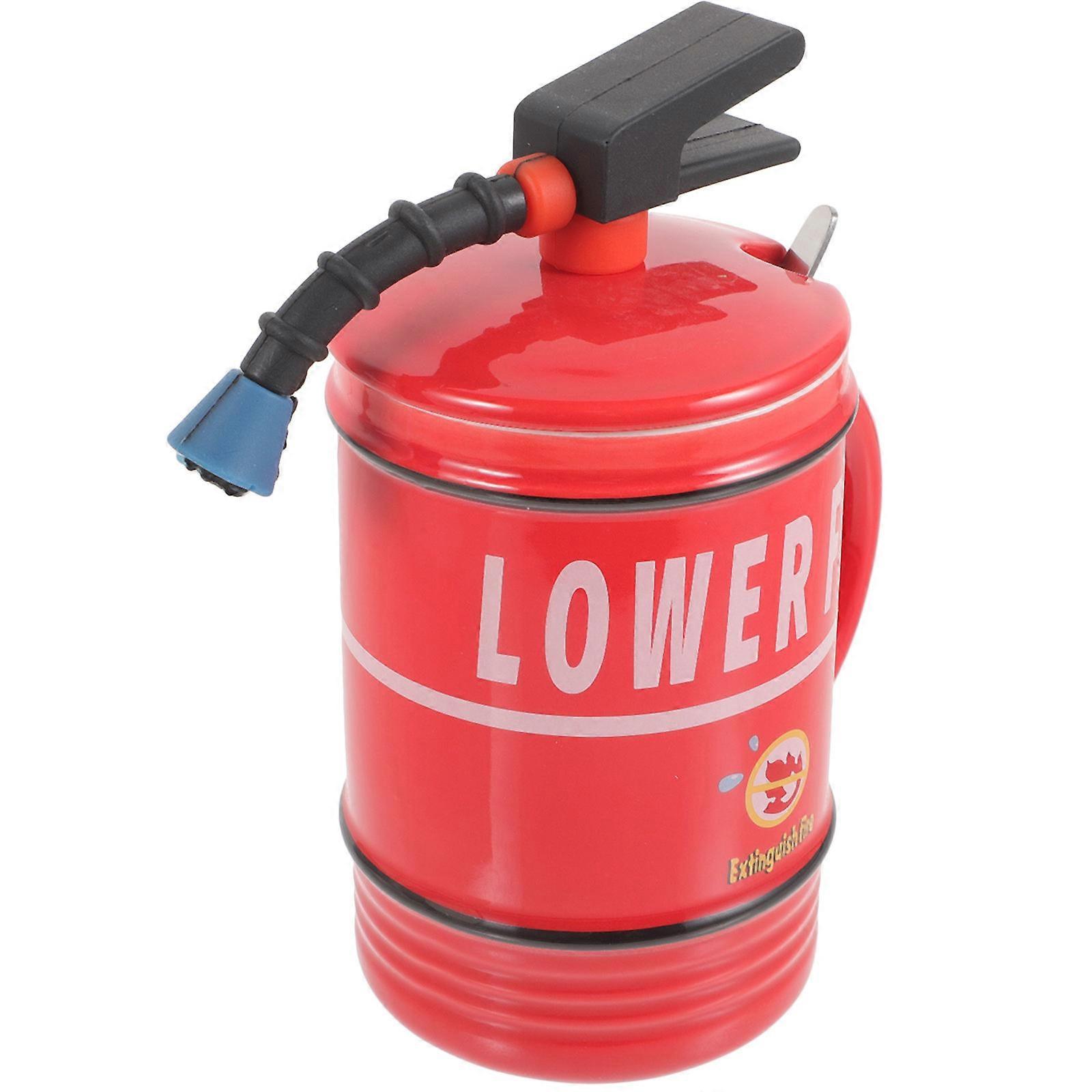 Funny Ceramic Tea Mug with Lid 2Pcs Extinguisher Shaped Water Cups