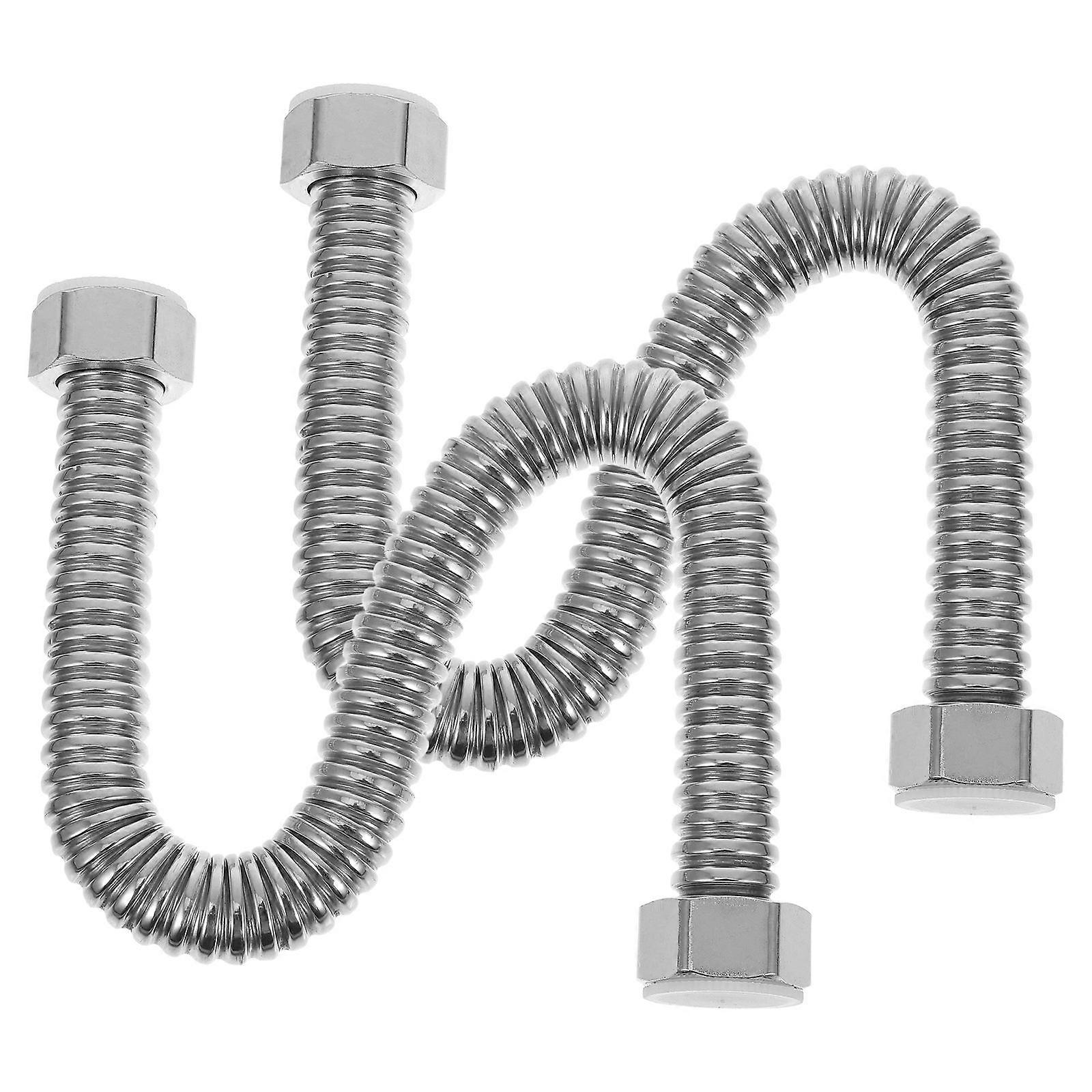 Flexible Corrugated Water Heater Hose Pipe for Home Use 8Pcs Stainless Steel