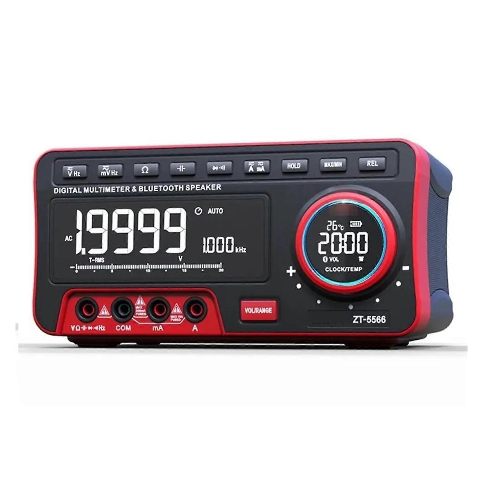 Mini Desktop Multimeter ZT5566 Dual Screen EBTN 19999 Display Voltage Current Capacitance Hz Test With Wireless Speaker