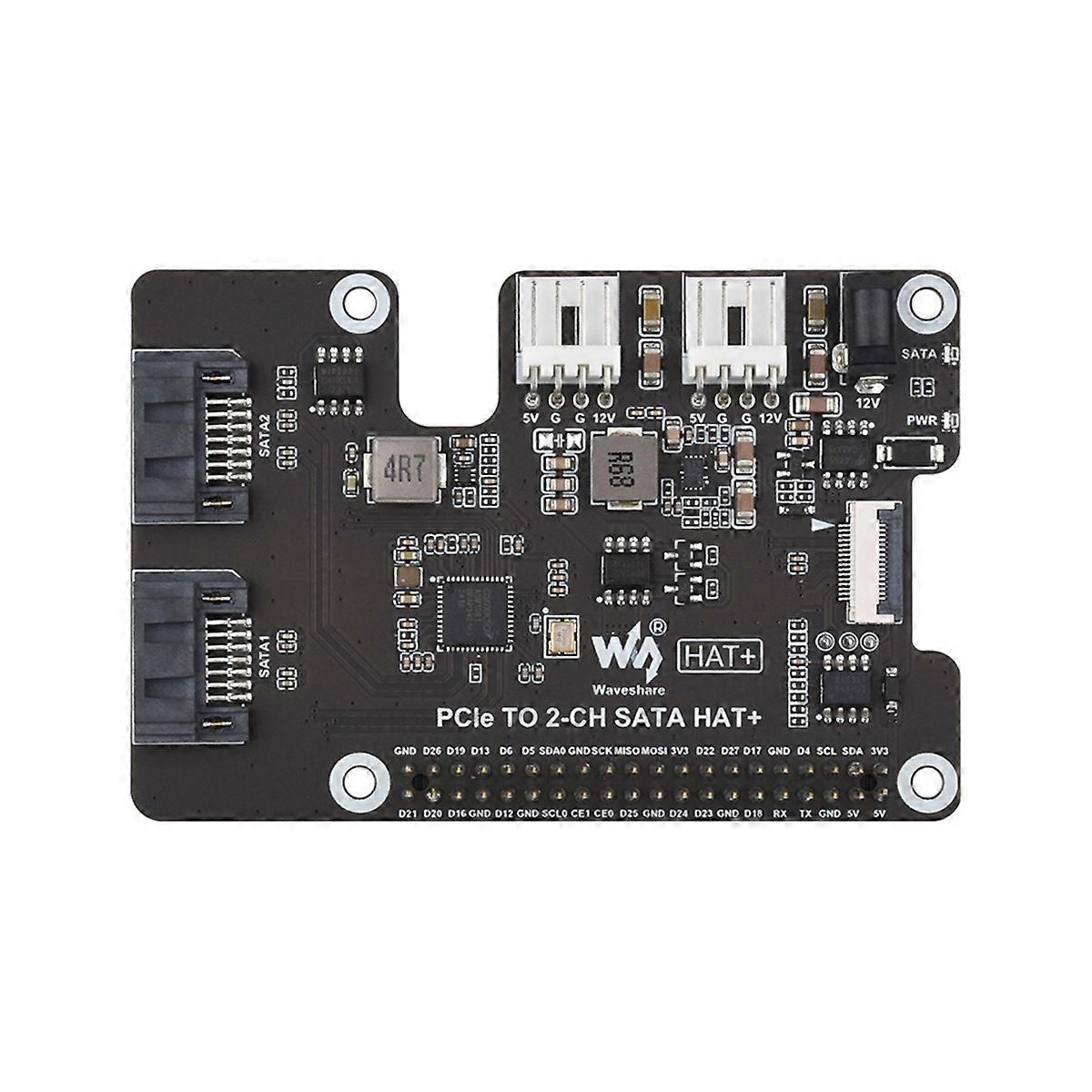 for 5 PCIe to Expansion Board with EEPROM HAT+ PCIe to 2-CH HAT+ for 5