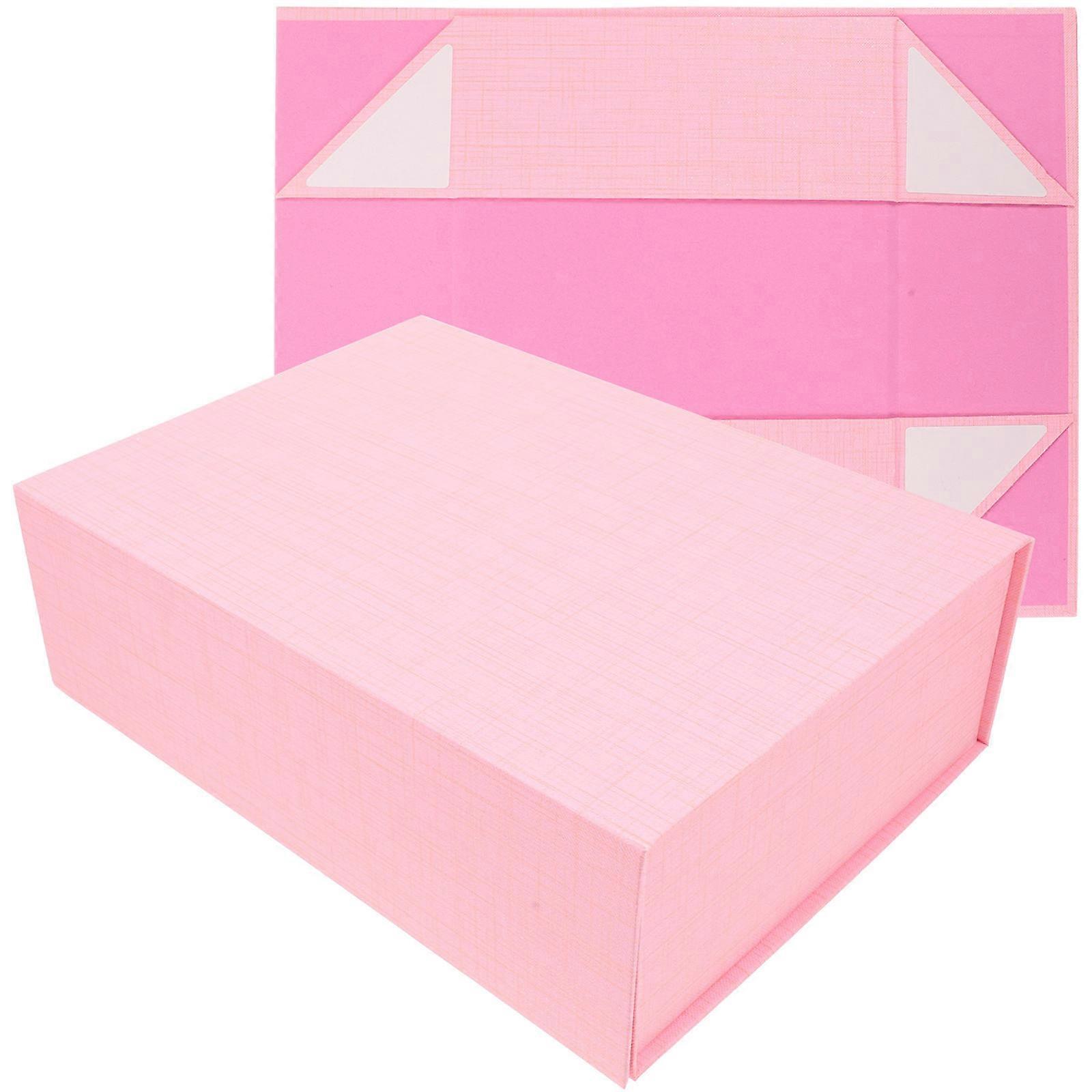 Storage Use Pink Gift Boxes Large Foldable Style 4Pcs