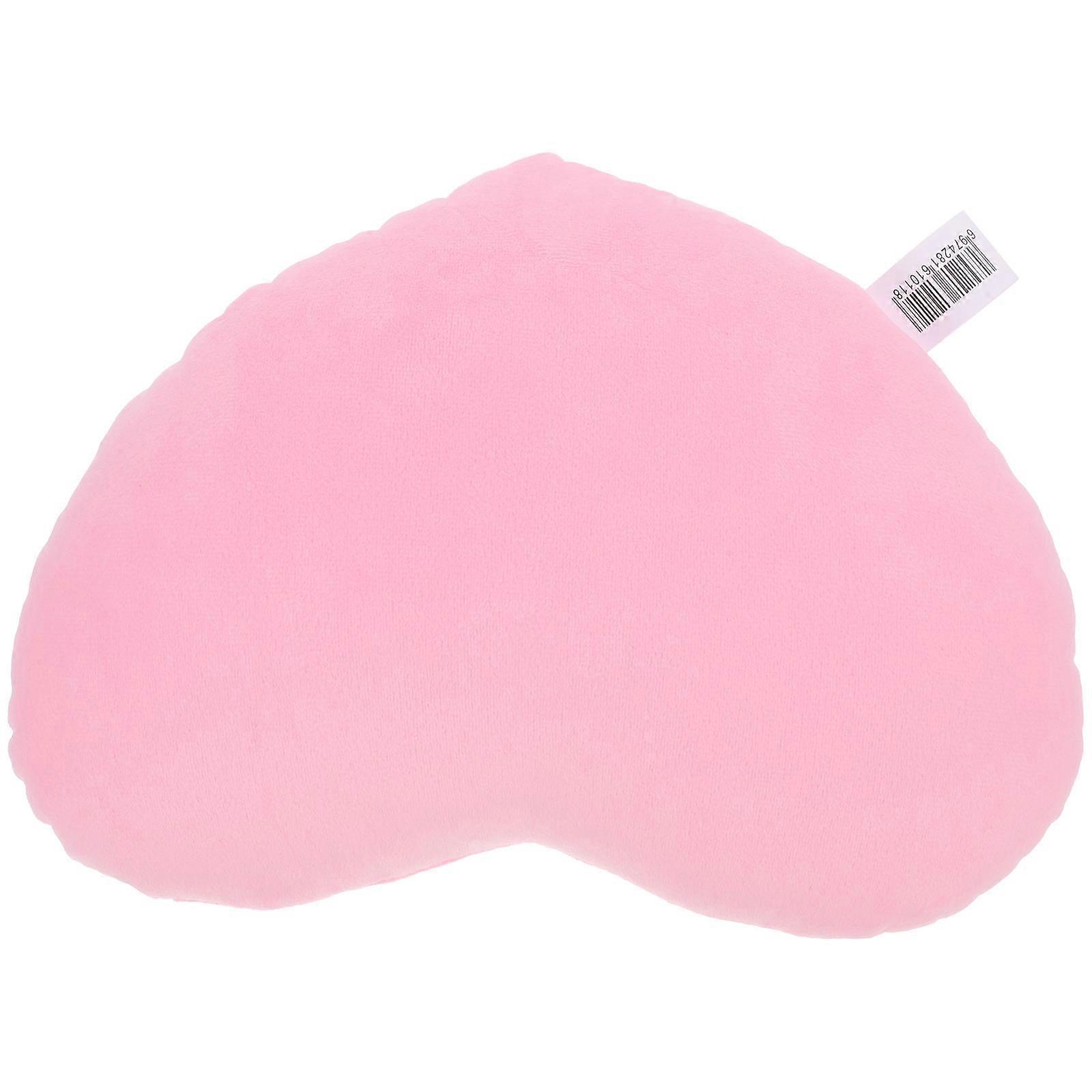 Pink Heart Shaped Pillow Comfortable Couch Throw 3Pcs