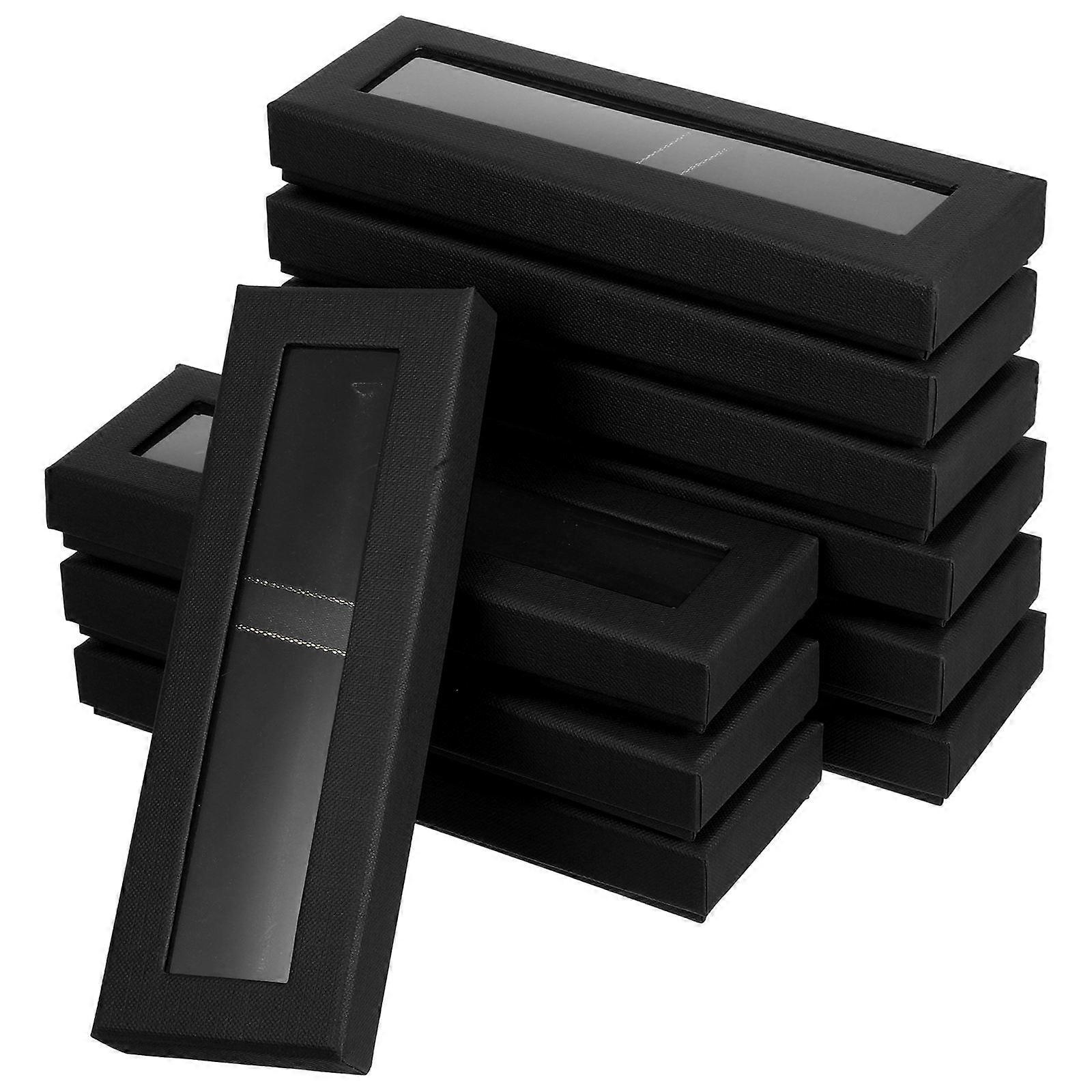 Decorative Wrapping Boxes 20Pcs For Anniversary Gift Giving Pen Protection Rectangular Transparent Viewing Window