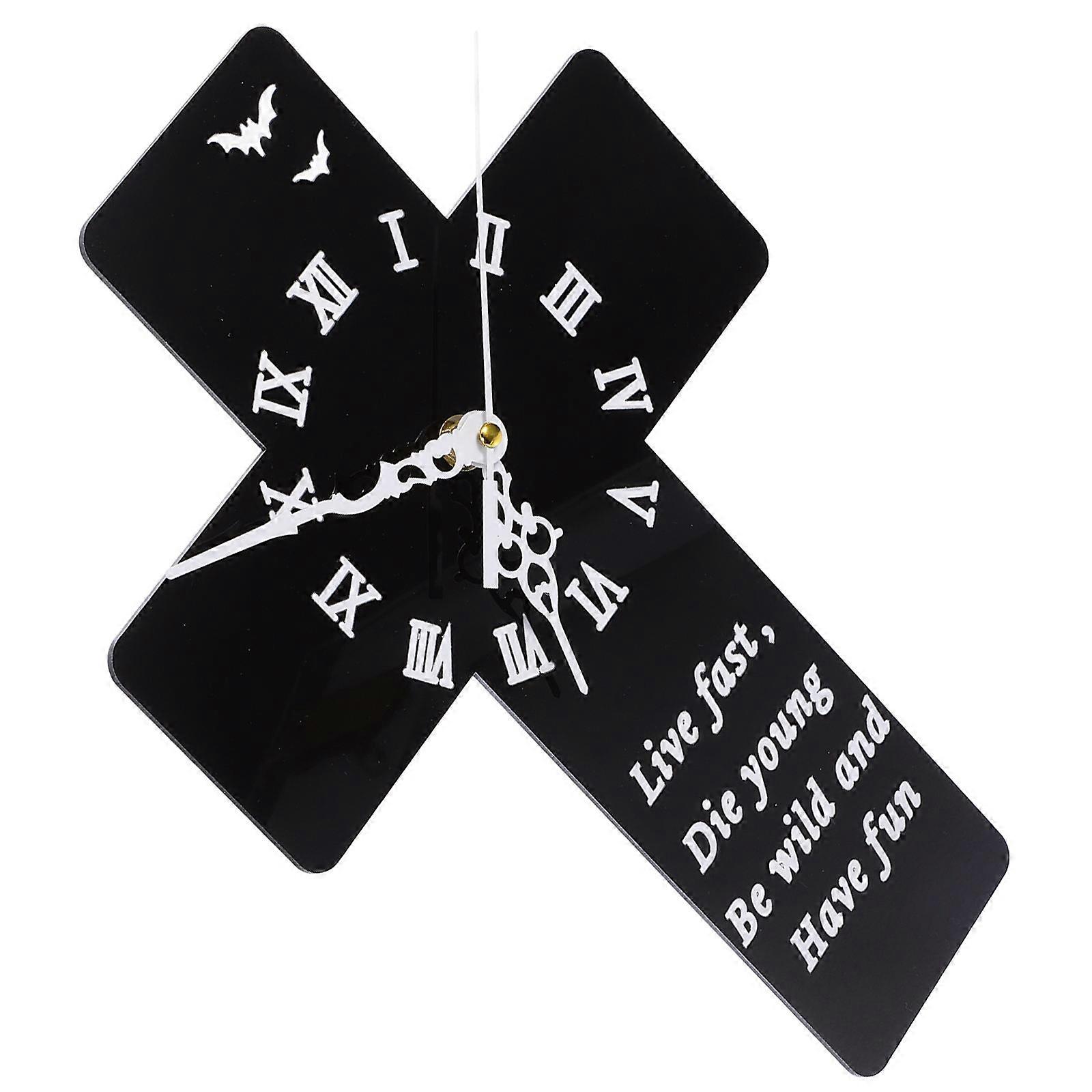 Decorative Acrylic Wall Clock Cross Wall Clock for Home 5Pcs Pack