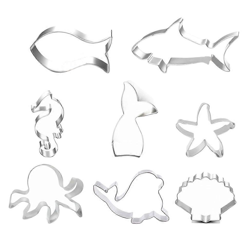 Sea Creature Biscuit Mold Stainless Steel Cookie Molds for Kitchen Use 1Set