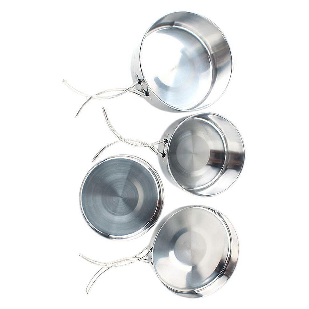 Combination Cooking Set Stainless Steel Cookware for Camping 8Pcs Pack