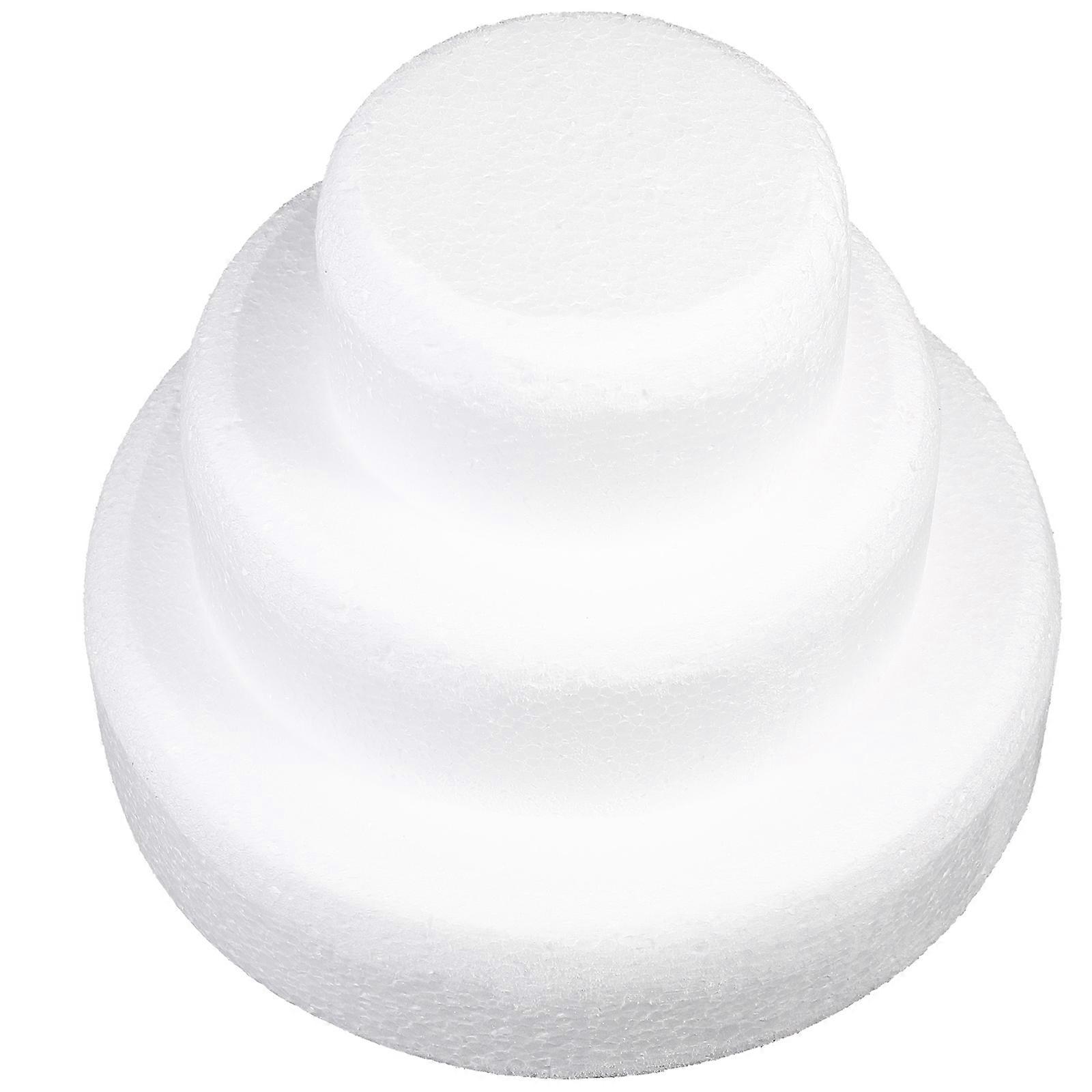 Egg Cake Dummy Round Foams Cake Model for Baking Practice 3Pcs Pack