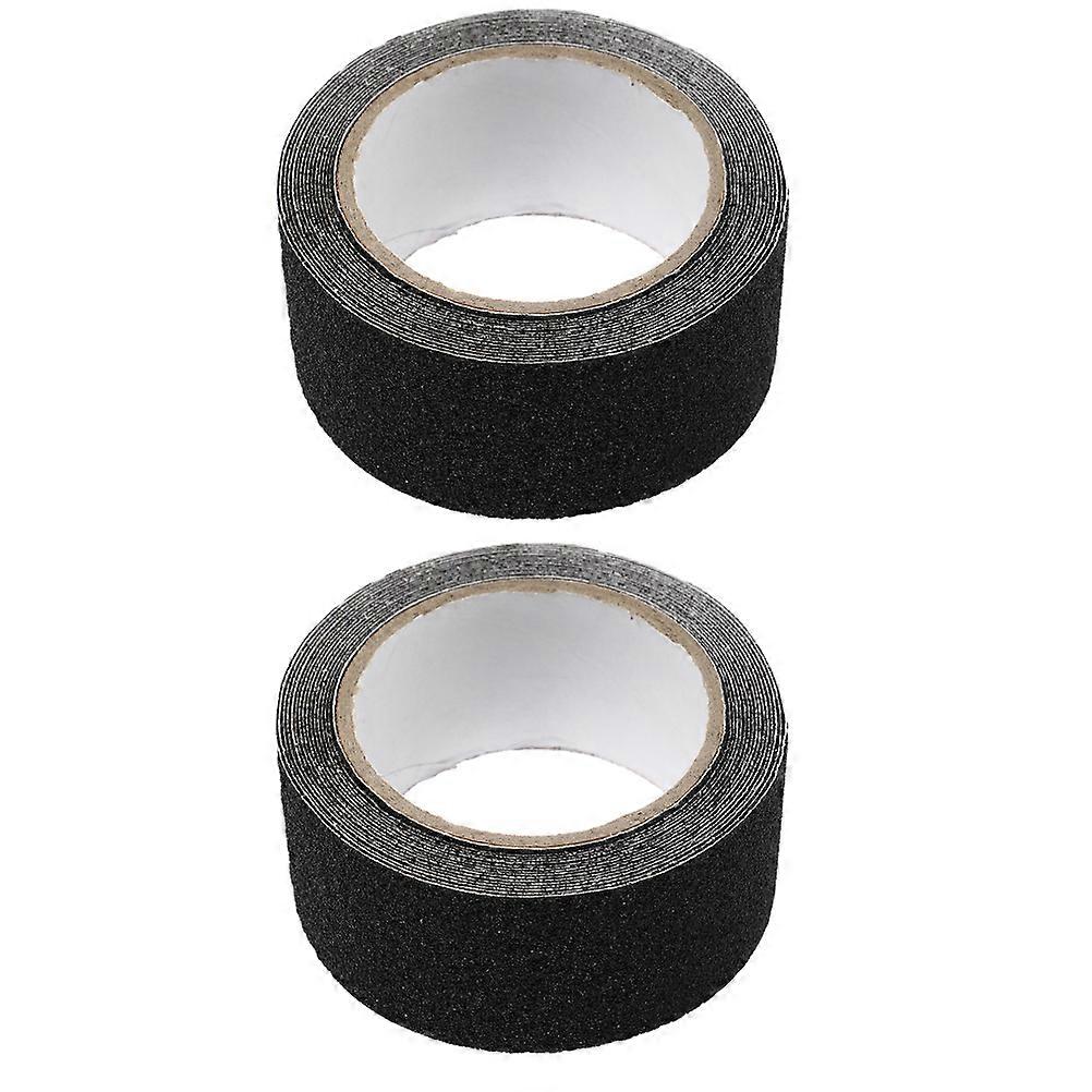 Black PVC Tread Step Tape Anti-Slip Tape for Stairs 2 Rolls