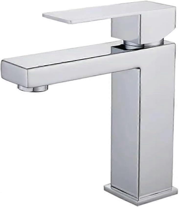 Bathroom Basin Mixer Tap, 1Hole Deck Mount, Hot  Cold, LeakResistant, UK Standard, Chrome