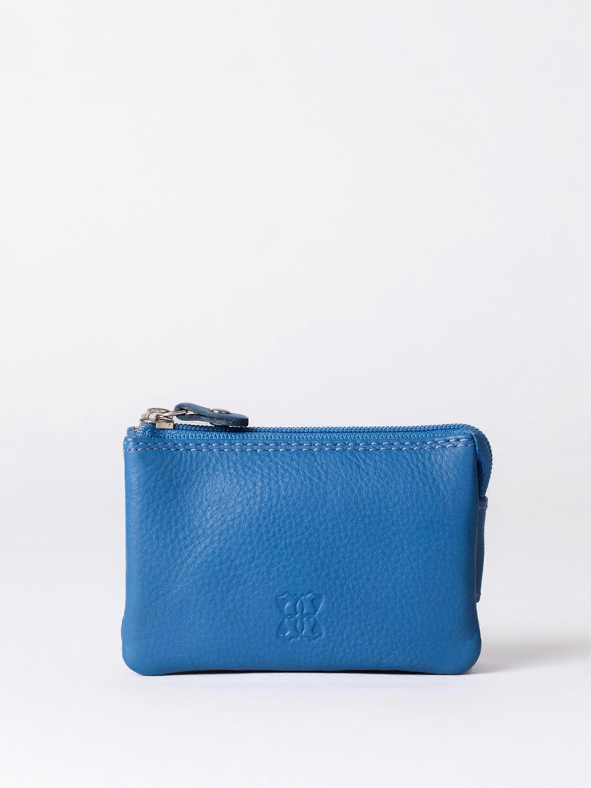 Leather Coin Purse in Blue