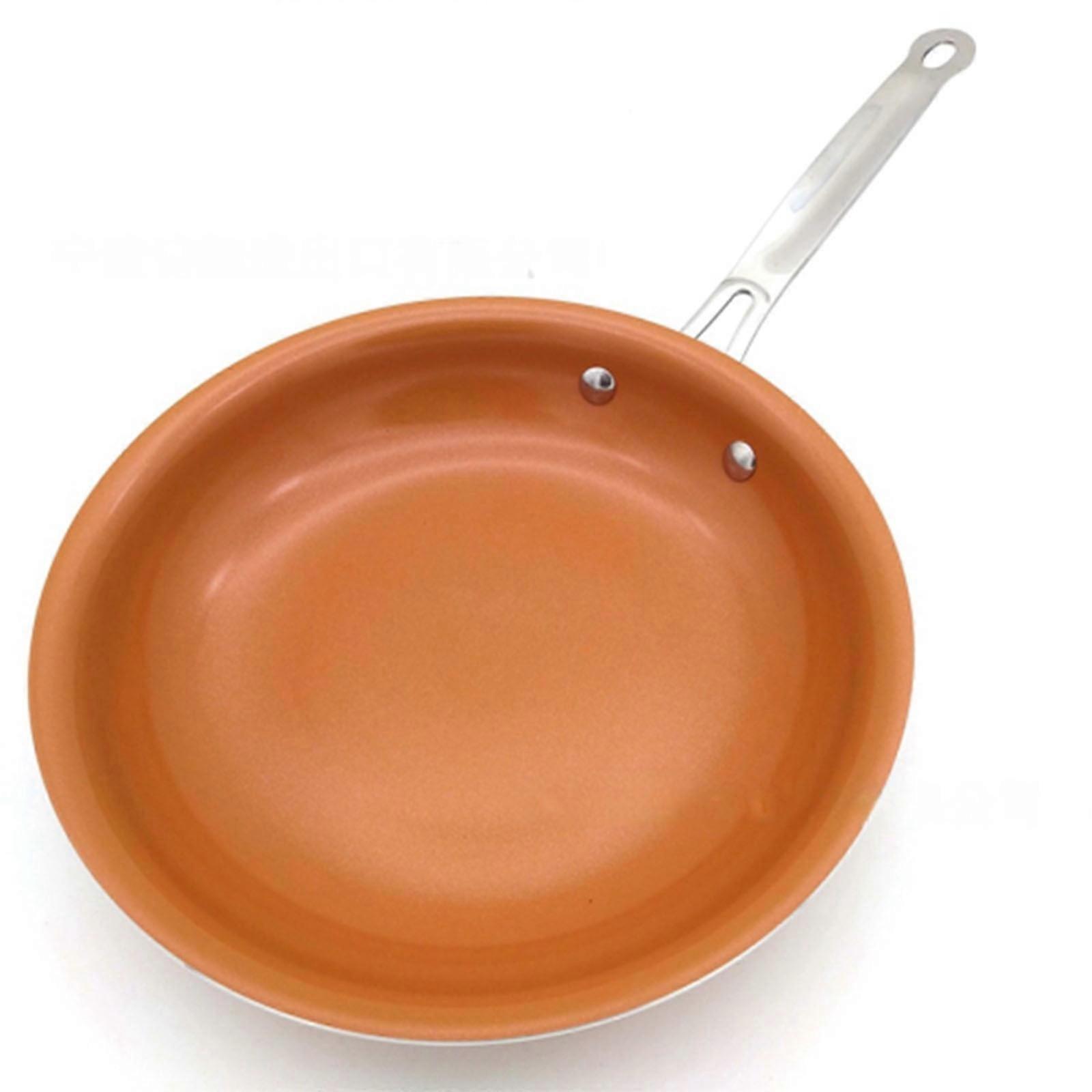 Infidev 12-Inch Non-Stick Copper Frying Pan with Ceramic Coating, Induction Compatible and Oven Safe for Versatile Cooking Clearance