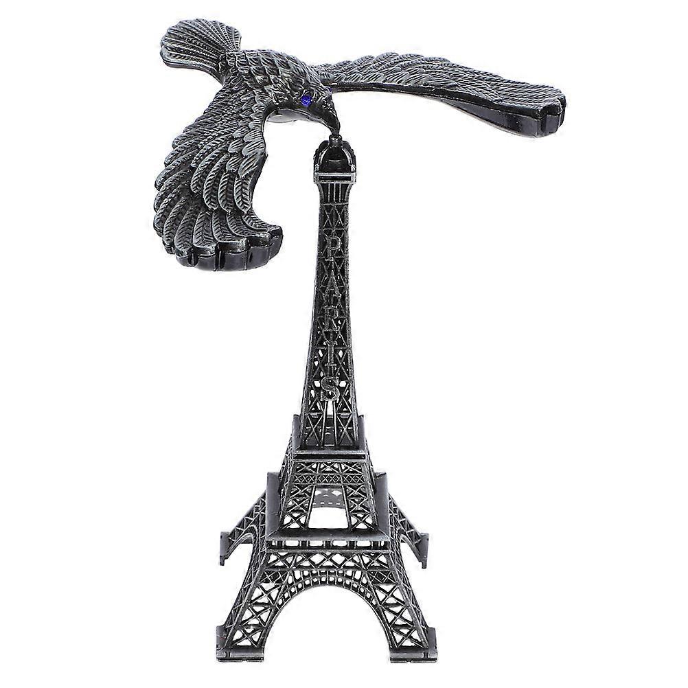 5Pcs Alloy Balancing Eagle Eiffel Tower Model for Home Office Decoration Silver