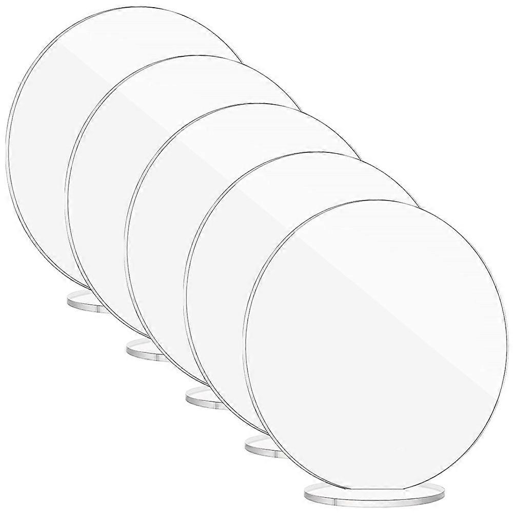12X6CM Simple Round Acrylic Tabletop Signs For Party Display Ideal For Adults 15 Sets