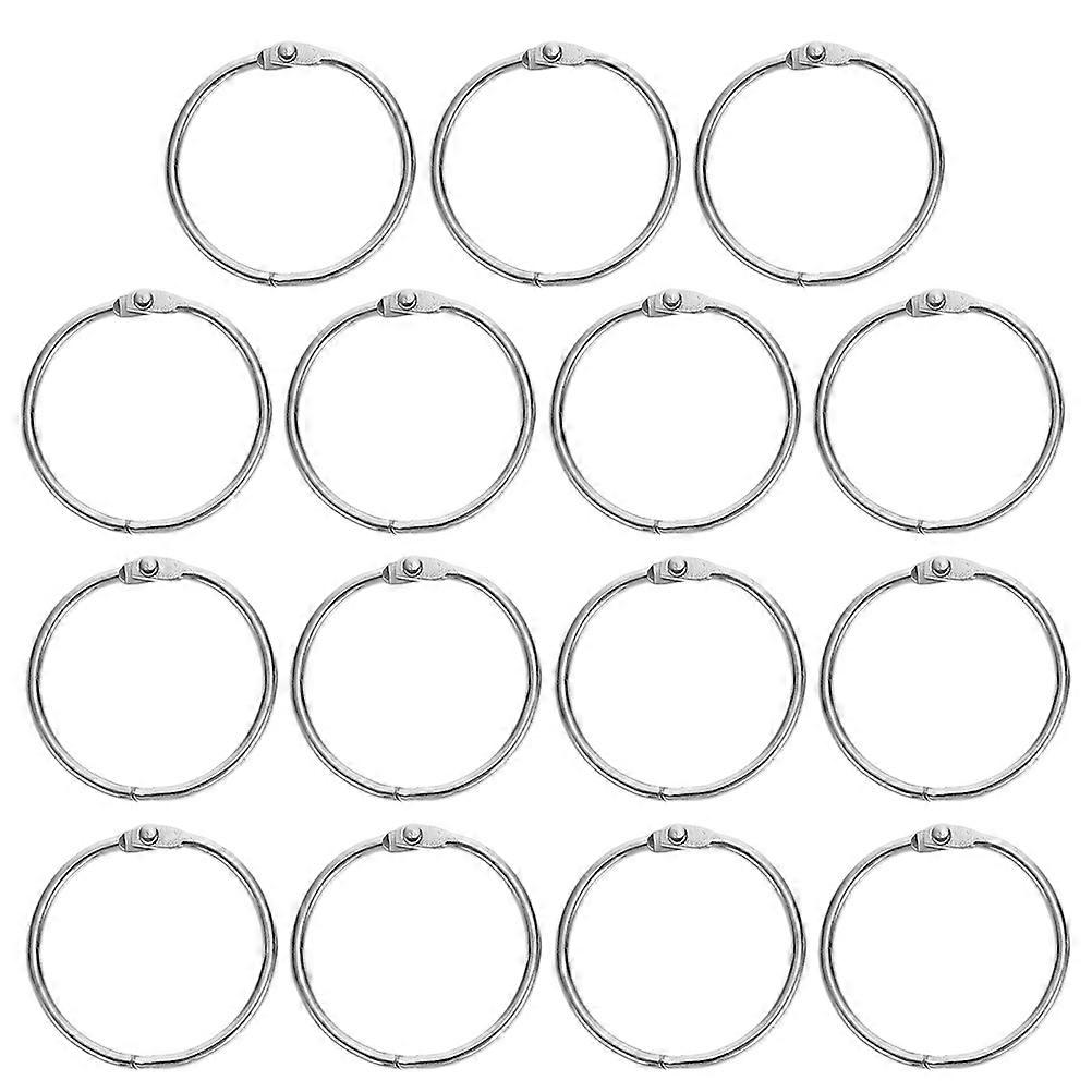 Binder Rings Metal Notepad Rings Multi Function Book Binding Daily Use Nickel Plated Small Round 20Pcs