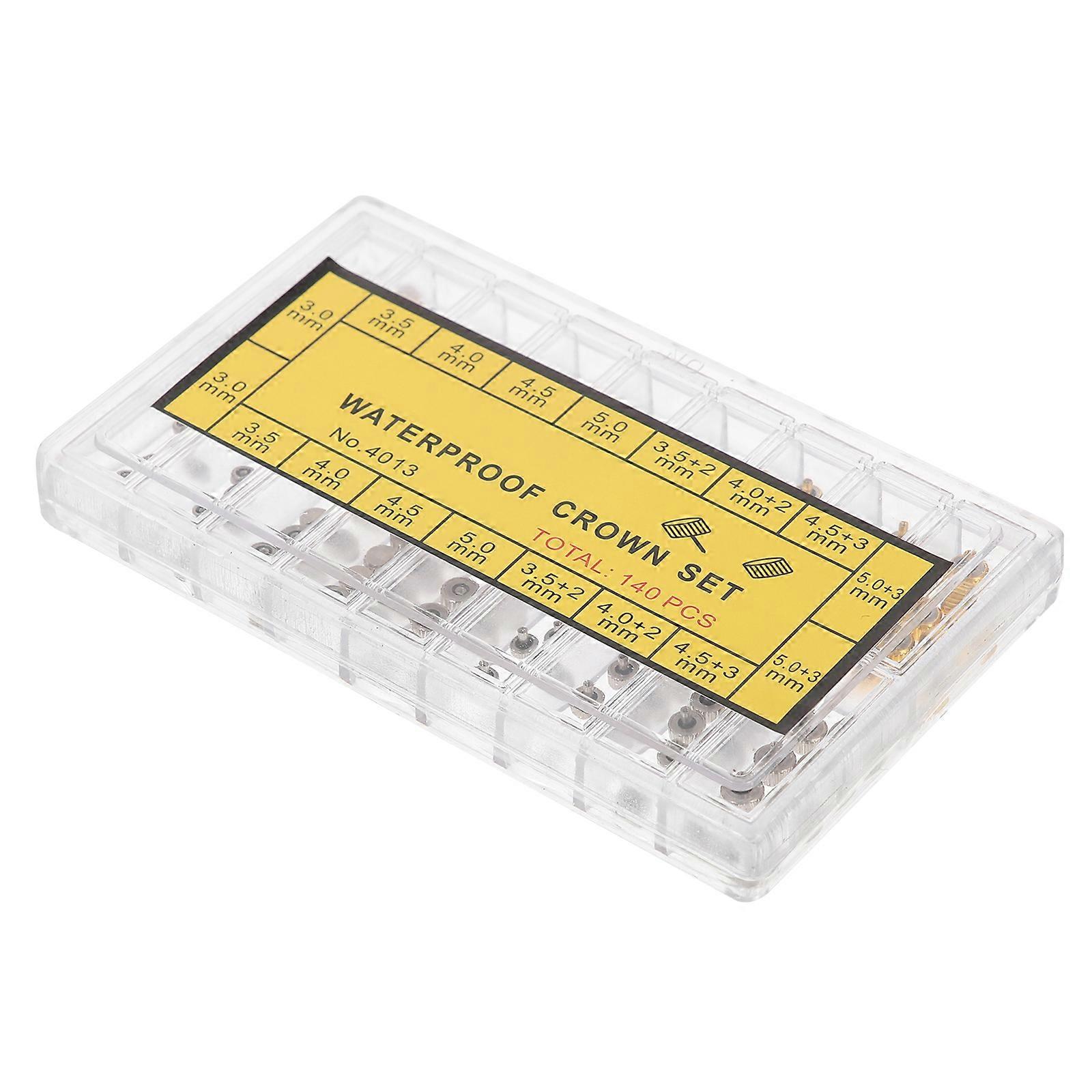 Assorted Watch Crown Watch Stem Parts for Repair 5 Boxes Tool Kit