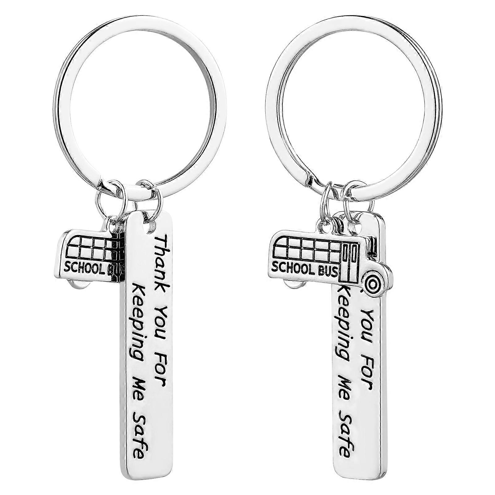 Silver Driving Keychains Key Holder for Safe Driving 6Pcs Alloy Gift