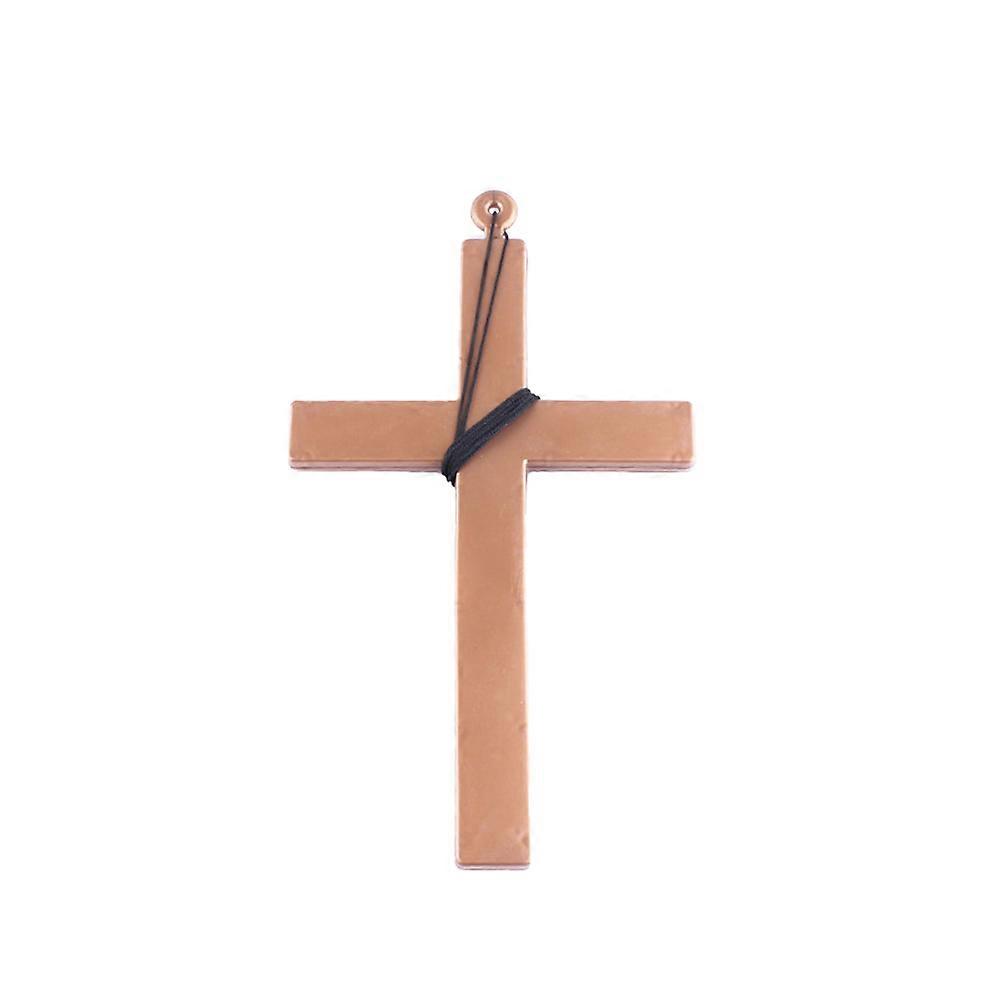 Cross Necklace Plastic Cross for Halloween Use Priest Monk Pendant