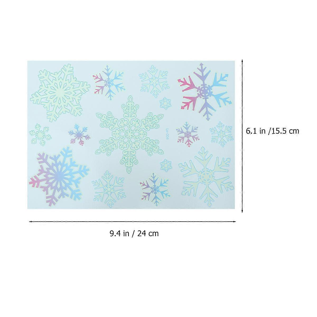 Christmas Themed Temporary 3Pcs Luminous Snowflake Sticker Set
