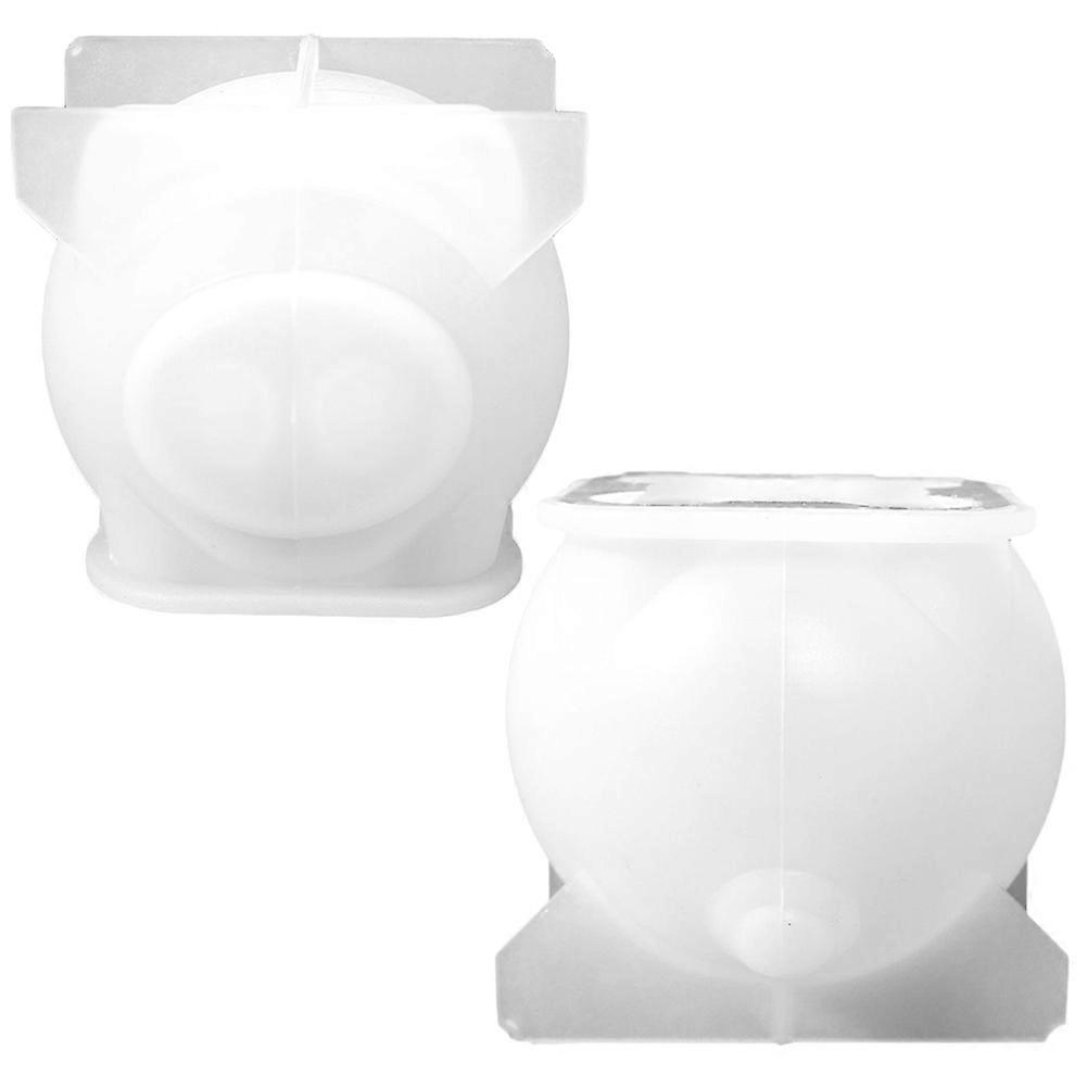 Pig Shaped Silicone Molds Resin Craft Making for DIY Use 2Pcs Molds