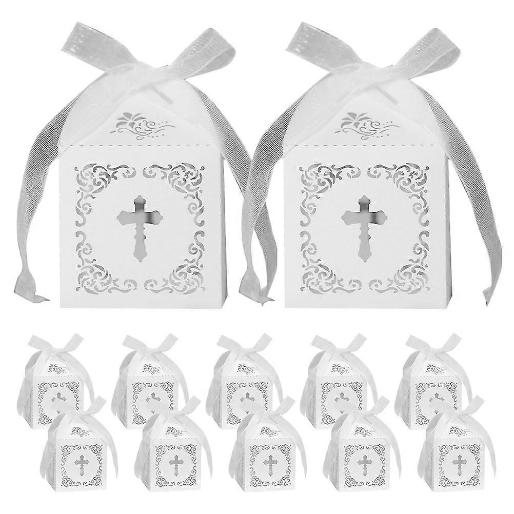 Elegant Rectangular Candy Boxes 75 Pcs Gift Packaging Weddings Festivals Storage White Color