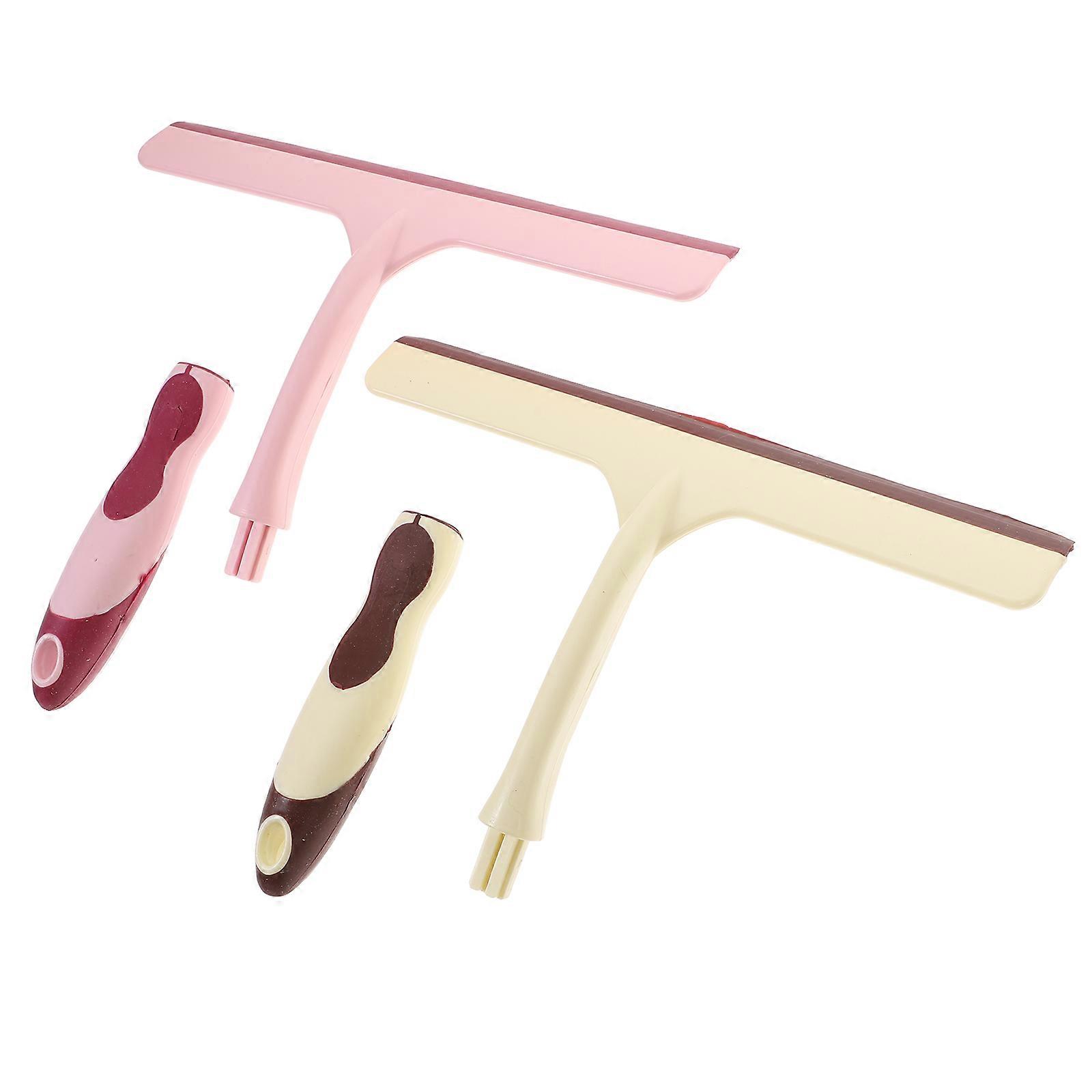 Glass Wiper Handle Squeegee Tool for Window Cleaning 4Pcs Pack